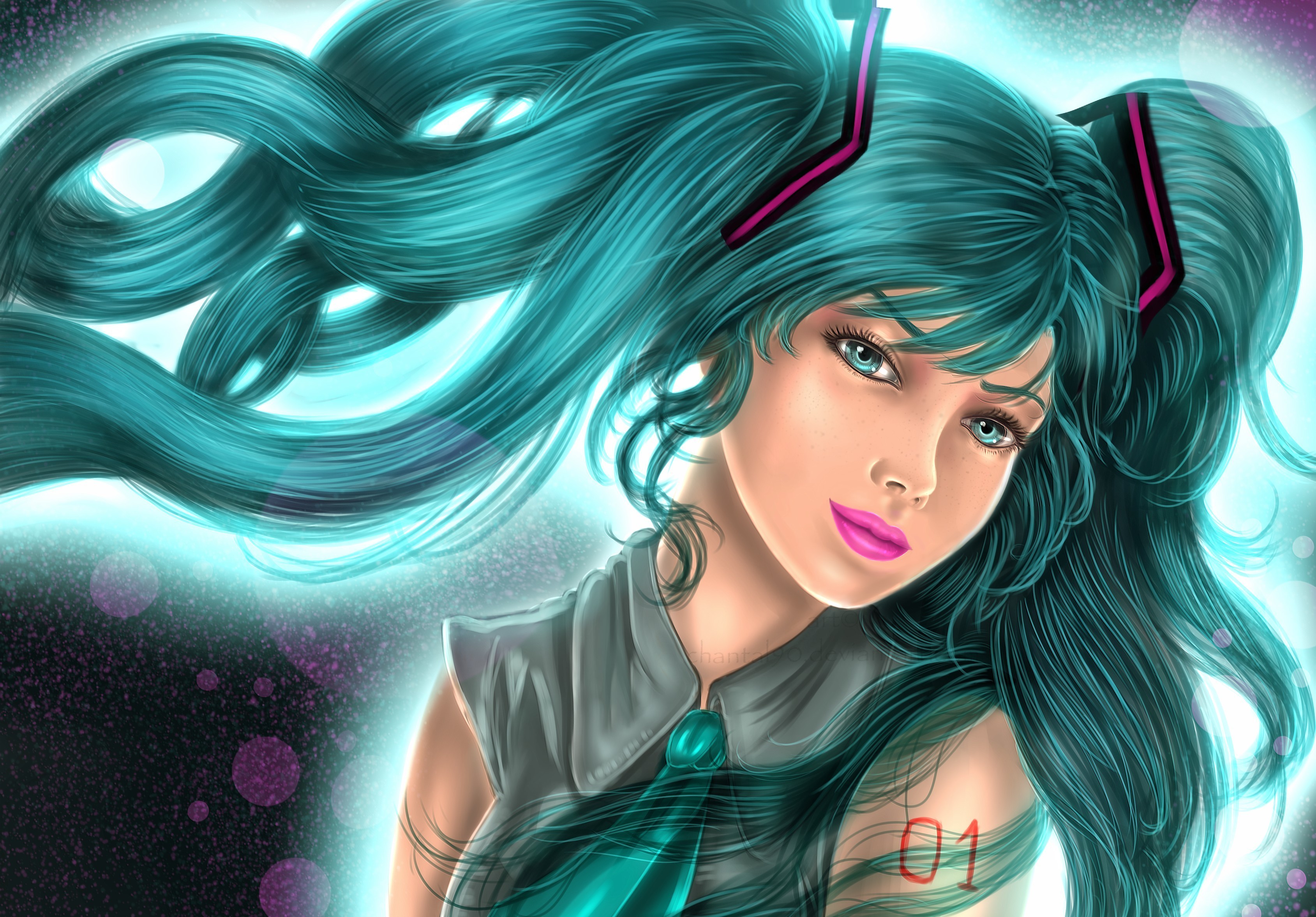 Hatsune Miku from Vocaloid HD Wallpaper