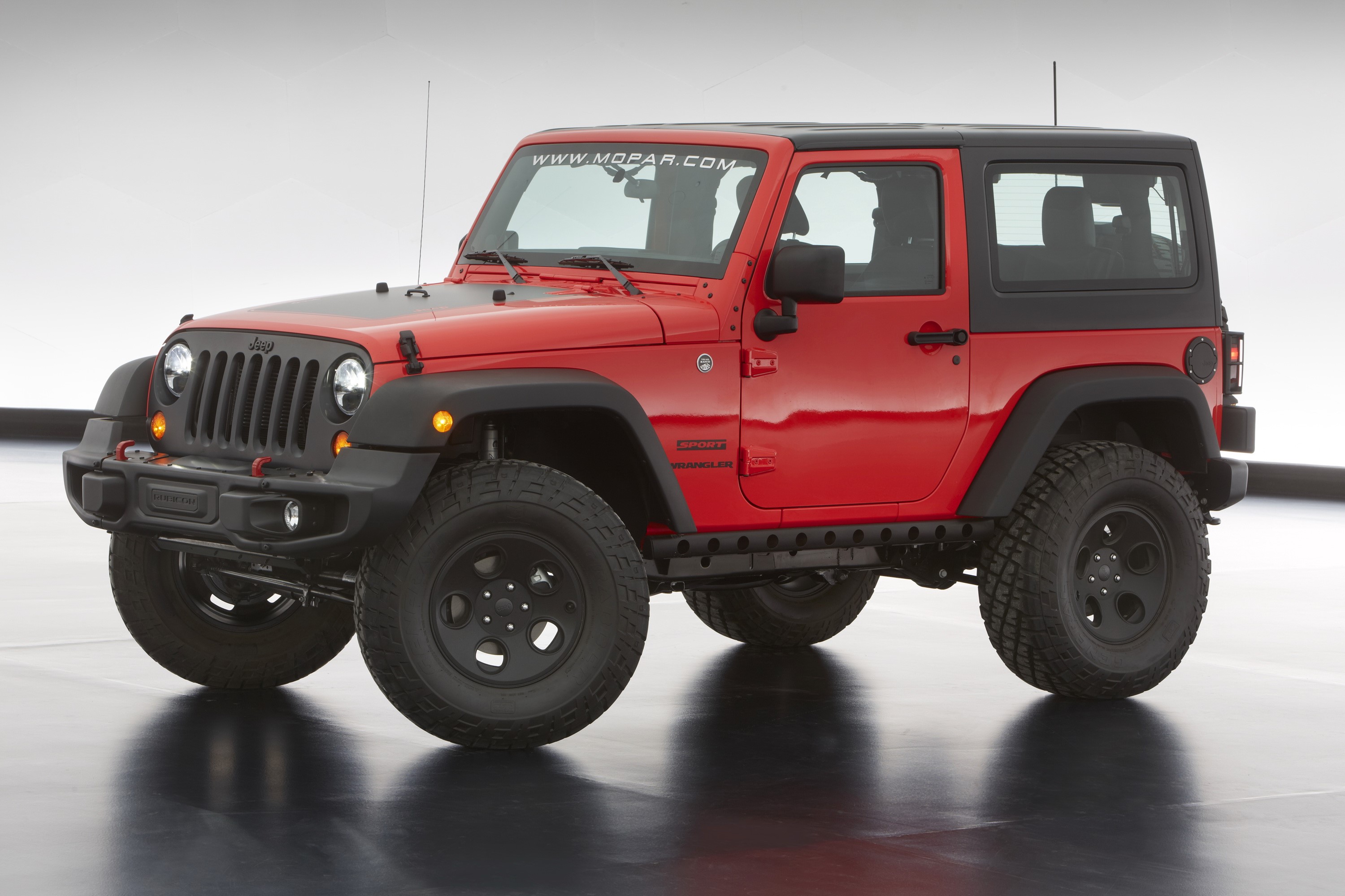 Red 2013 Jeep Wrangler Sport HD Wallpaper