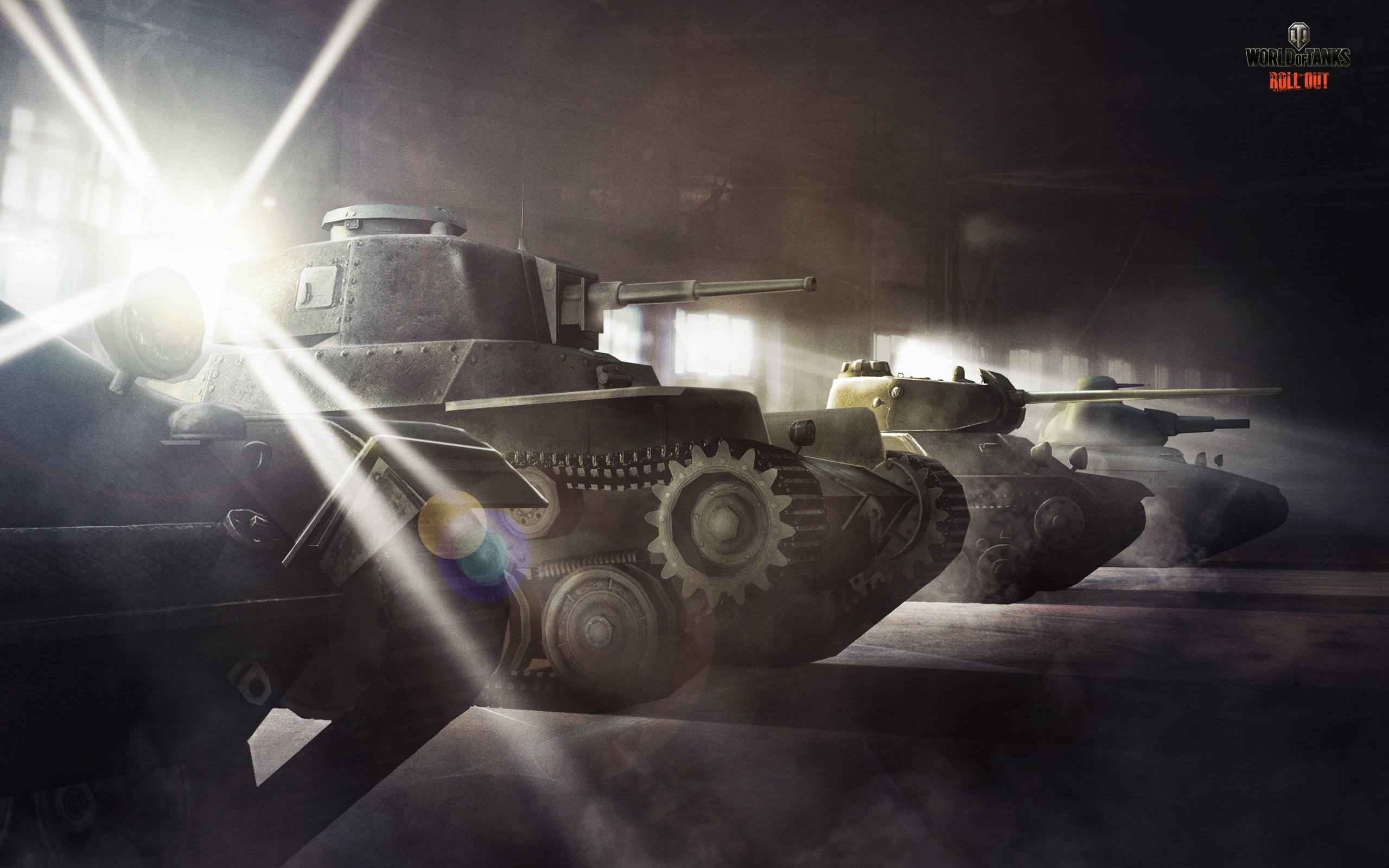 World of Tanks Roll Out tanks in hangar HD Wallpaper
