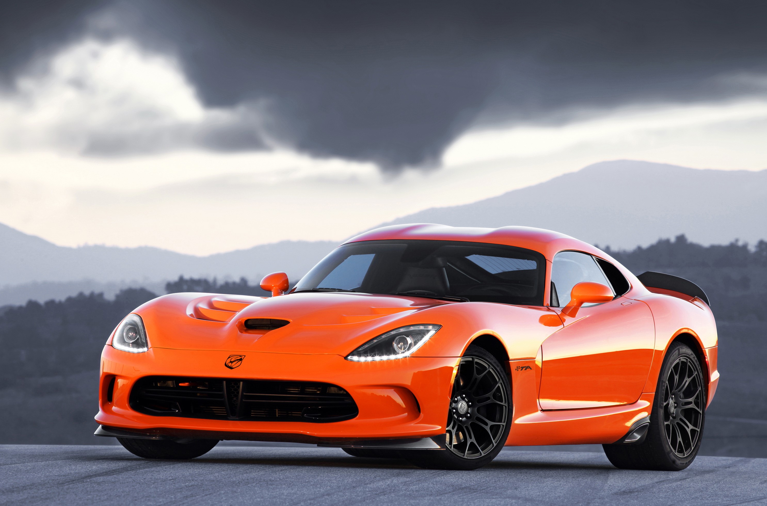 2014 SRT Viper Time Attack Orange Metallic Front HD Wallpaper