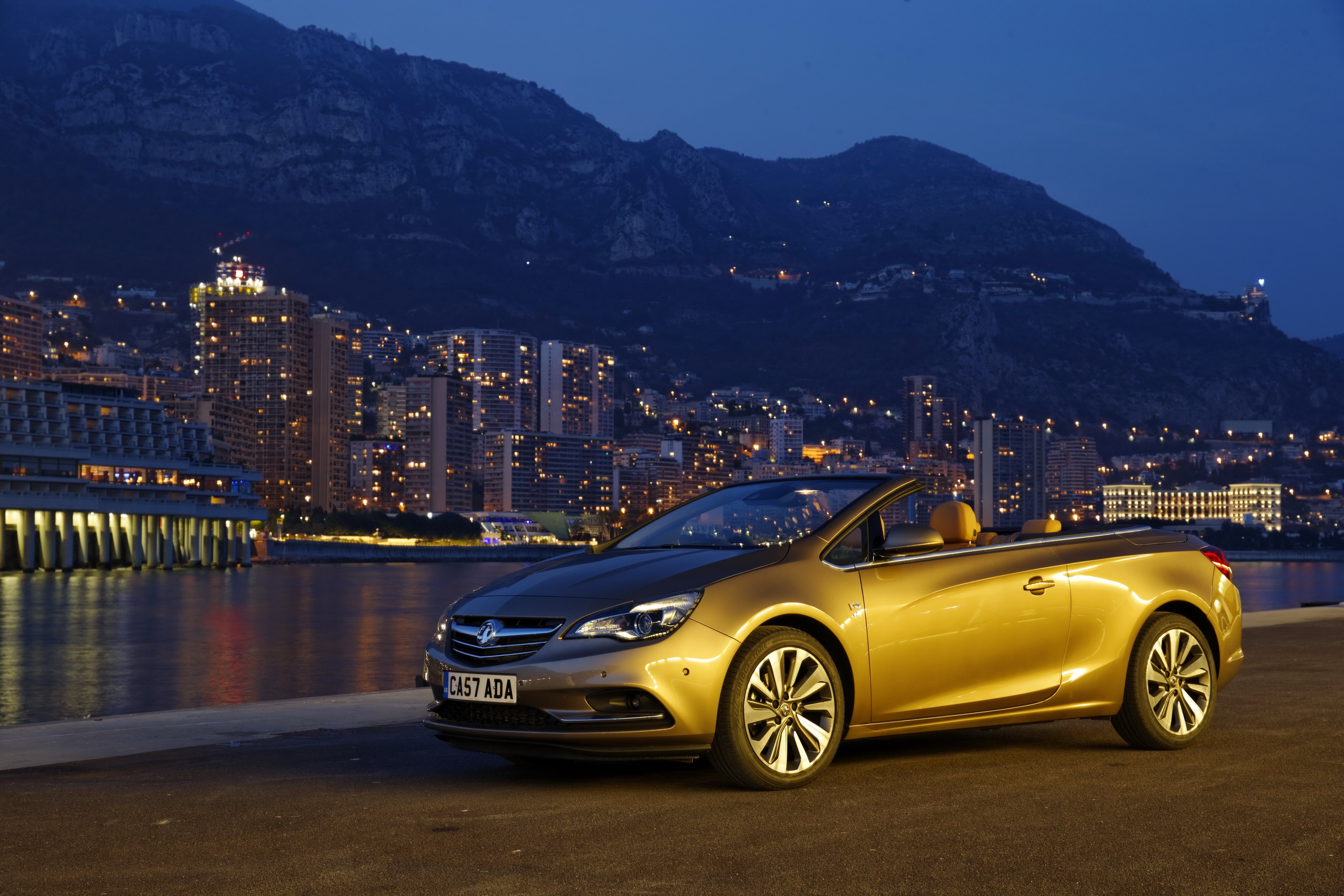 Vauxhall Cascada Cabriolet at Night in Monaco HD Wallpaper