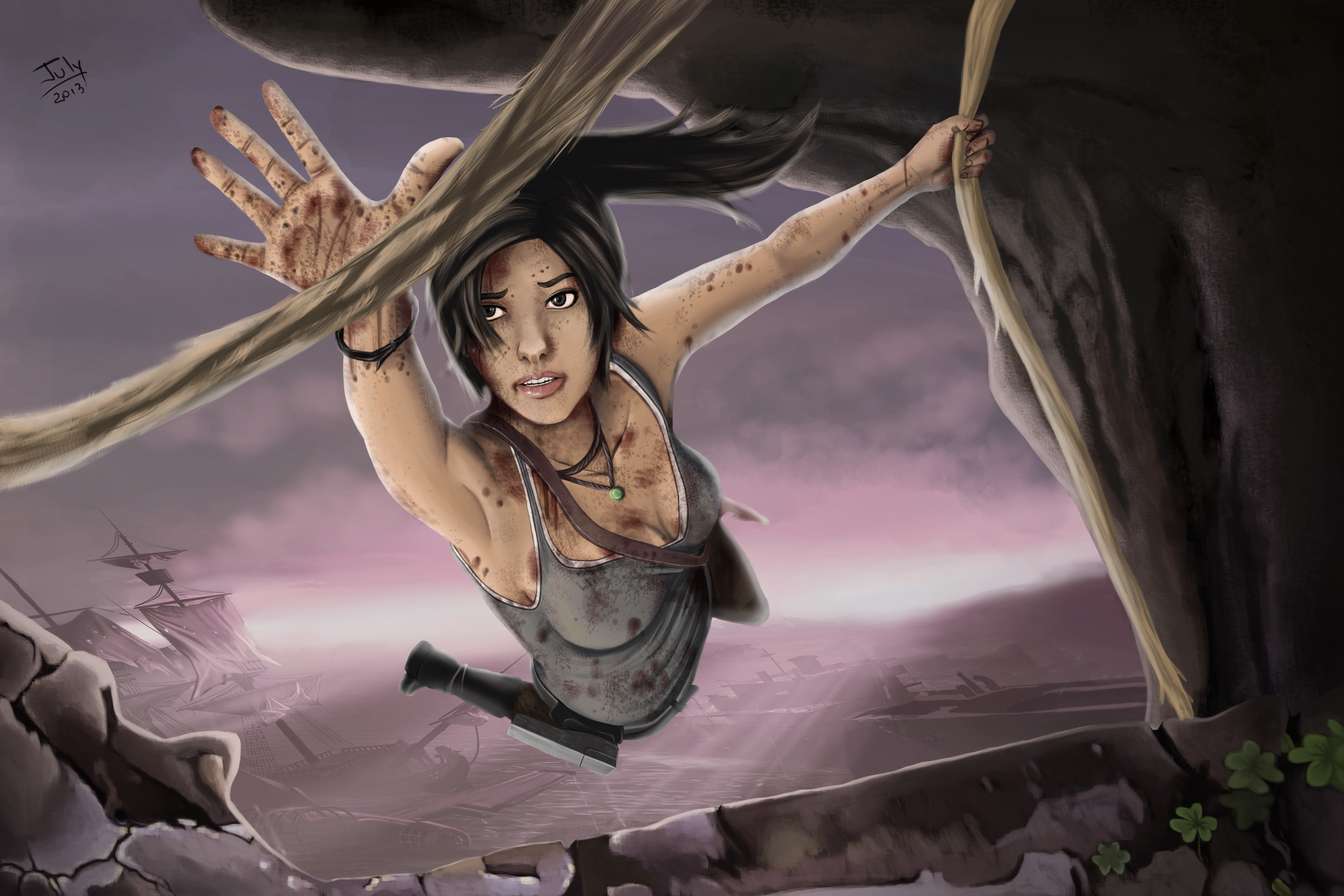 Lara Croft from Tomb Raider 2013 HD Wallpaper