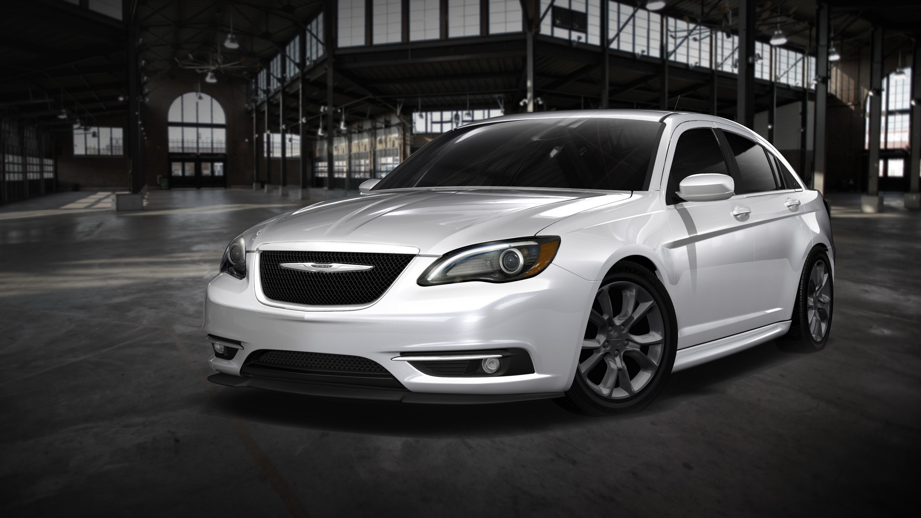 White 2012 Chrysler 200 Super S Sedan HD Wallpaper