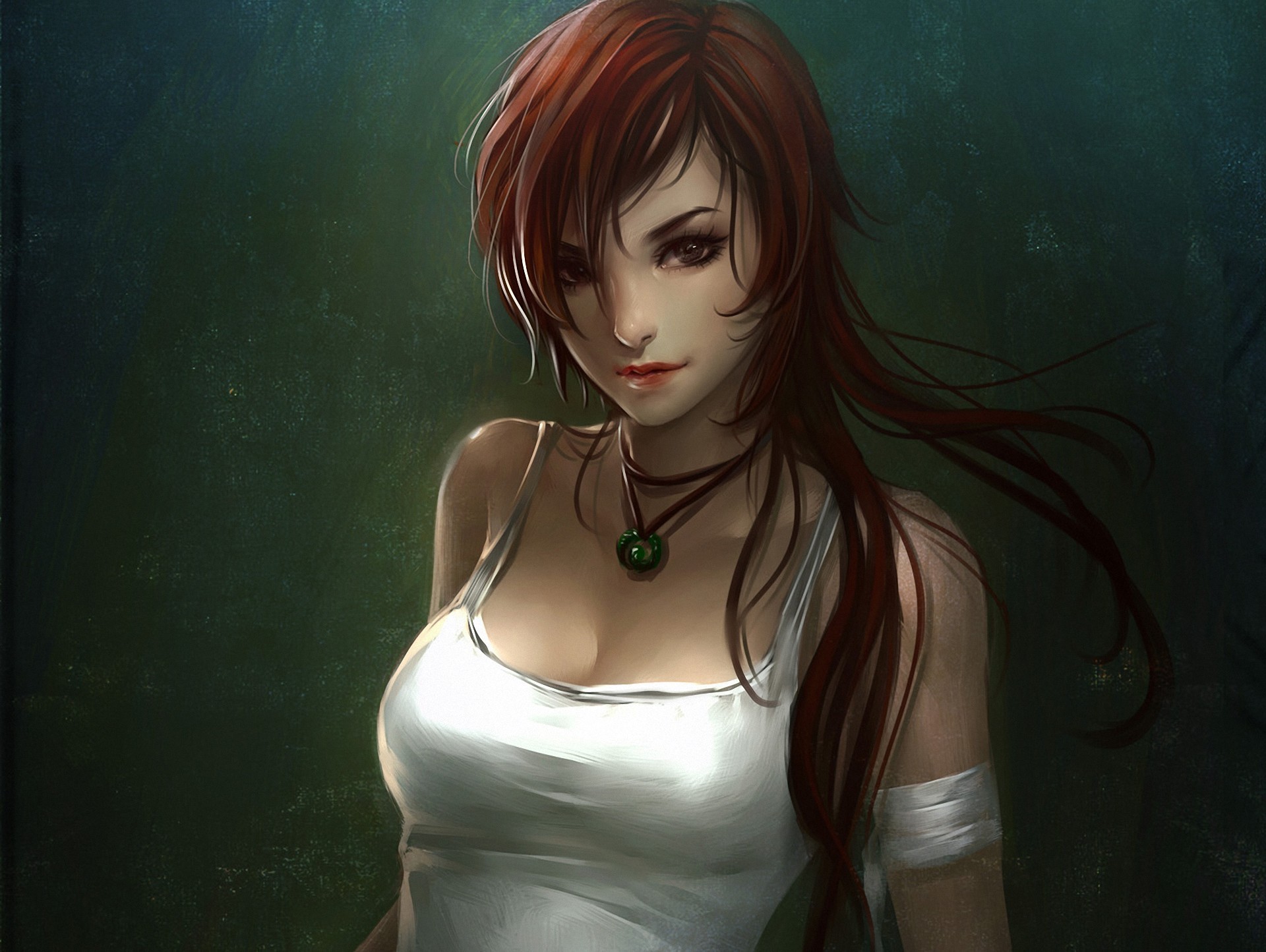 Lara Croft from Tomb Raider in a white singlet HD Wallpaper