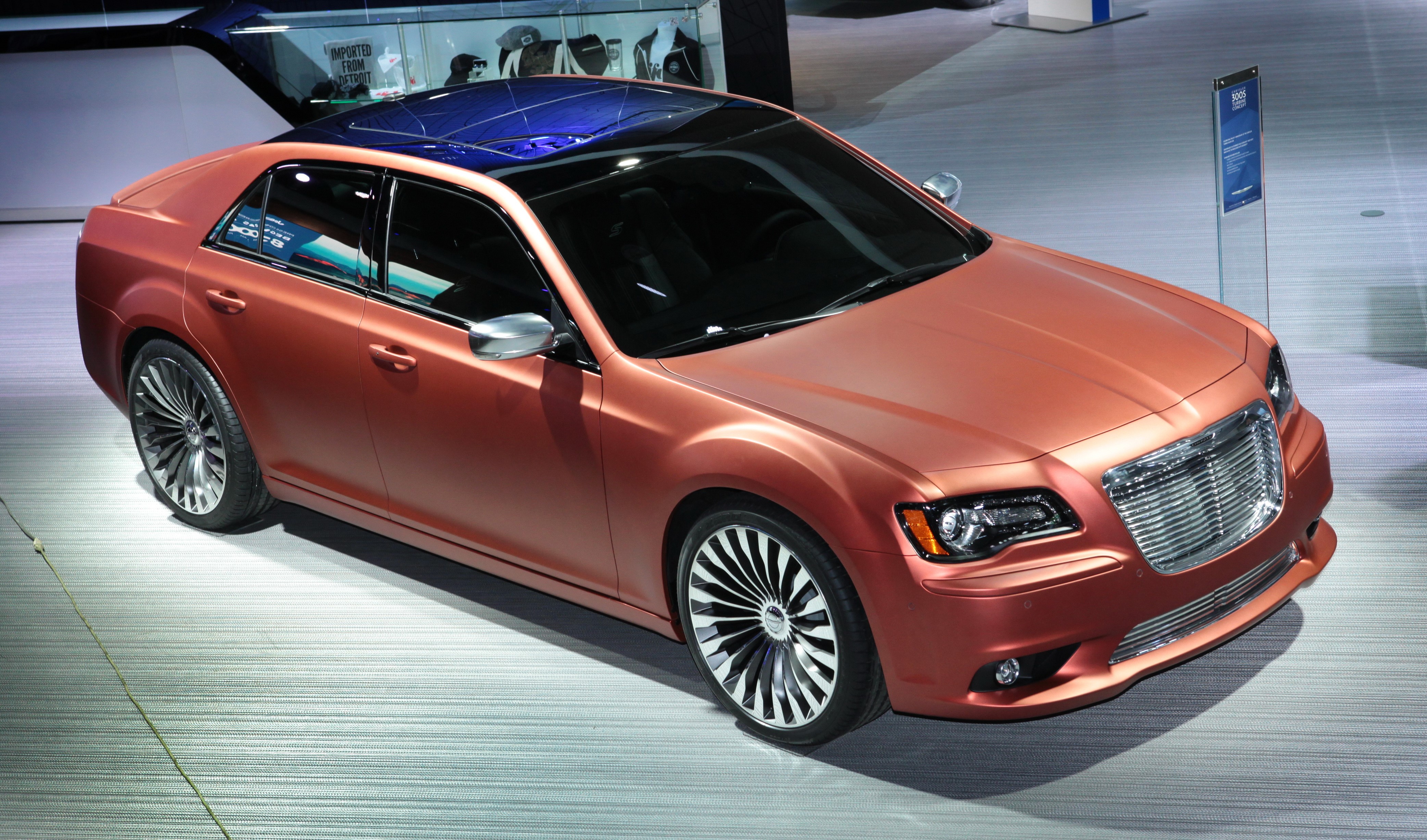 4K 2013 Chrysler 300S Turbine Bronze HD Wallpaper