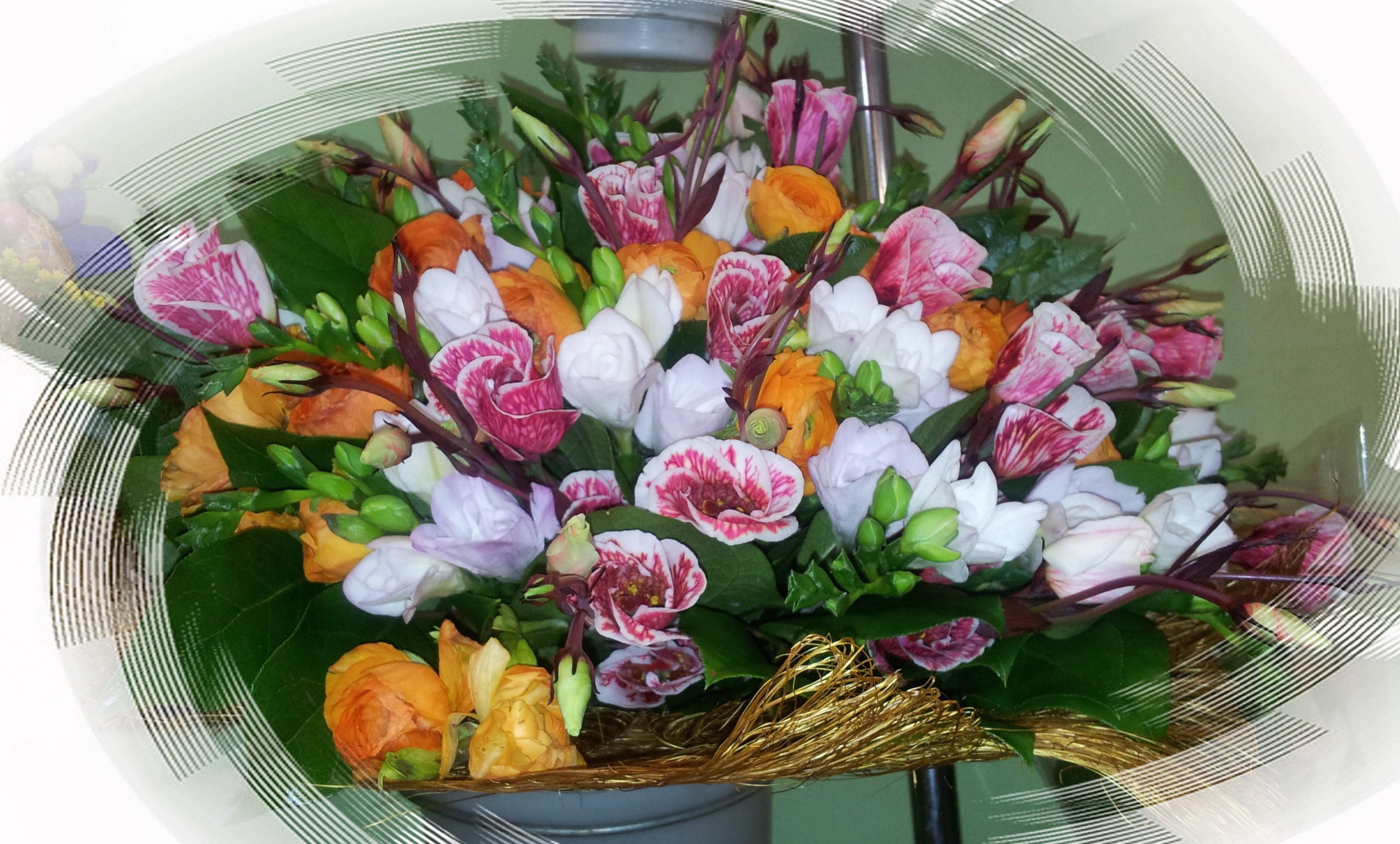 A colorful bouquet of mixed flowers HD Wallpaper