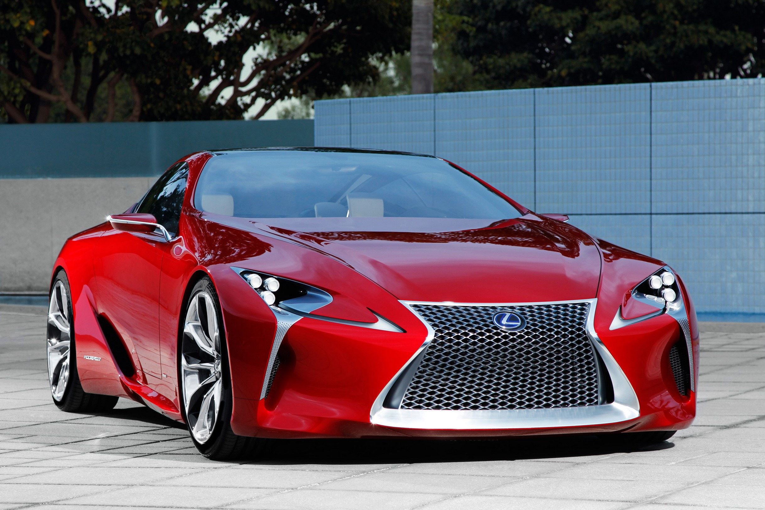 Red 2012 Lexus LF-LC Concept Car HD Wallpaper