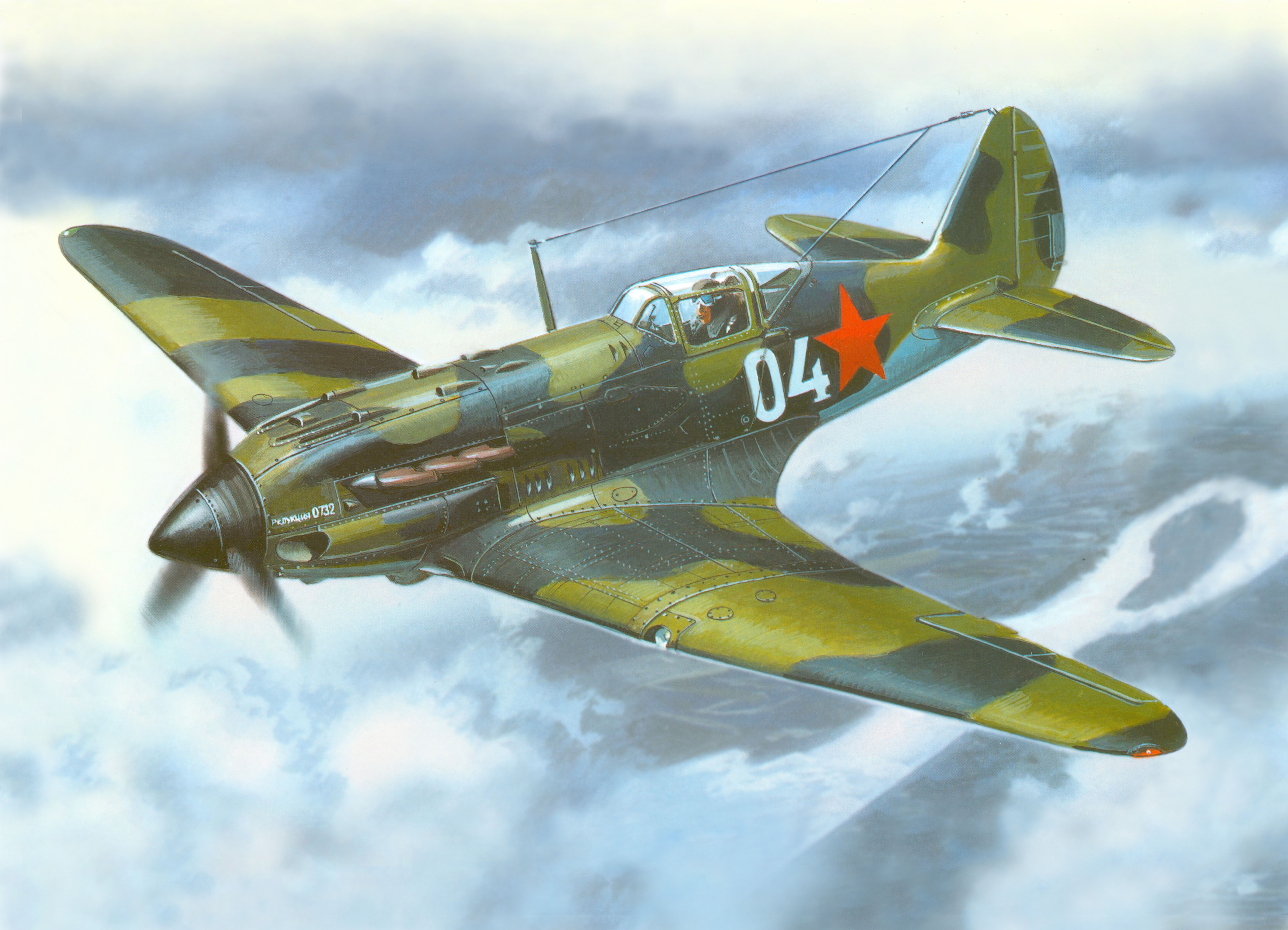 MiG-3 airplane in flight HD Wallpaper
