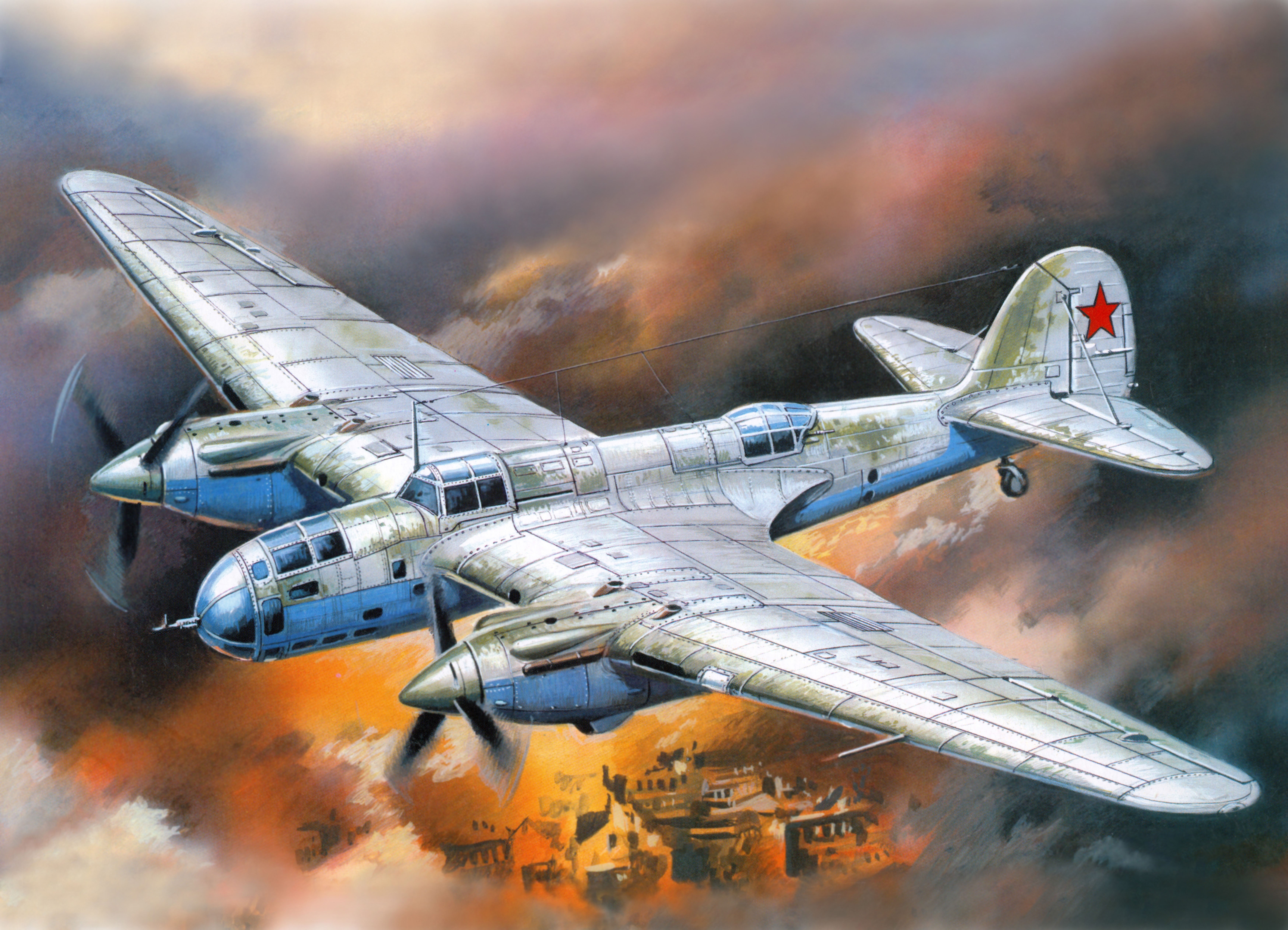 Arkhangelsky Ar-2 Bomber Aircraft in Flight HD Wallpaper