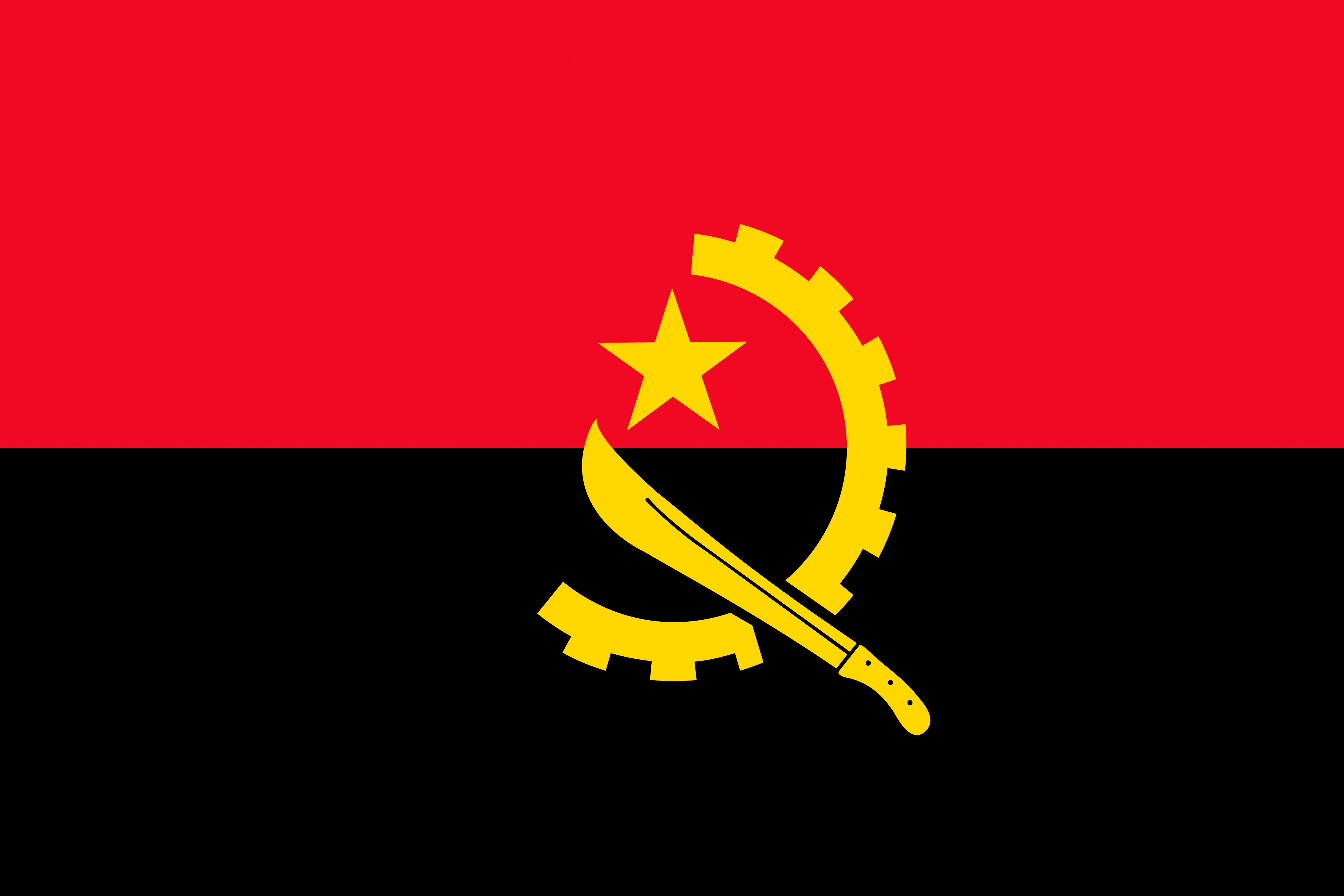 Flag of Angola HD Wallpaper