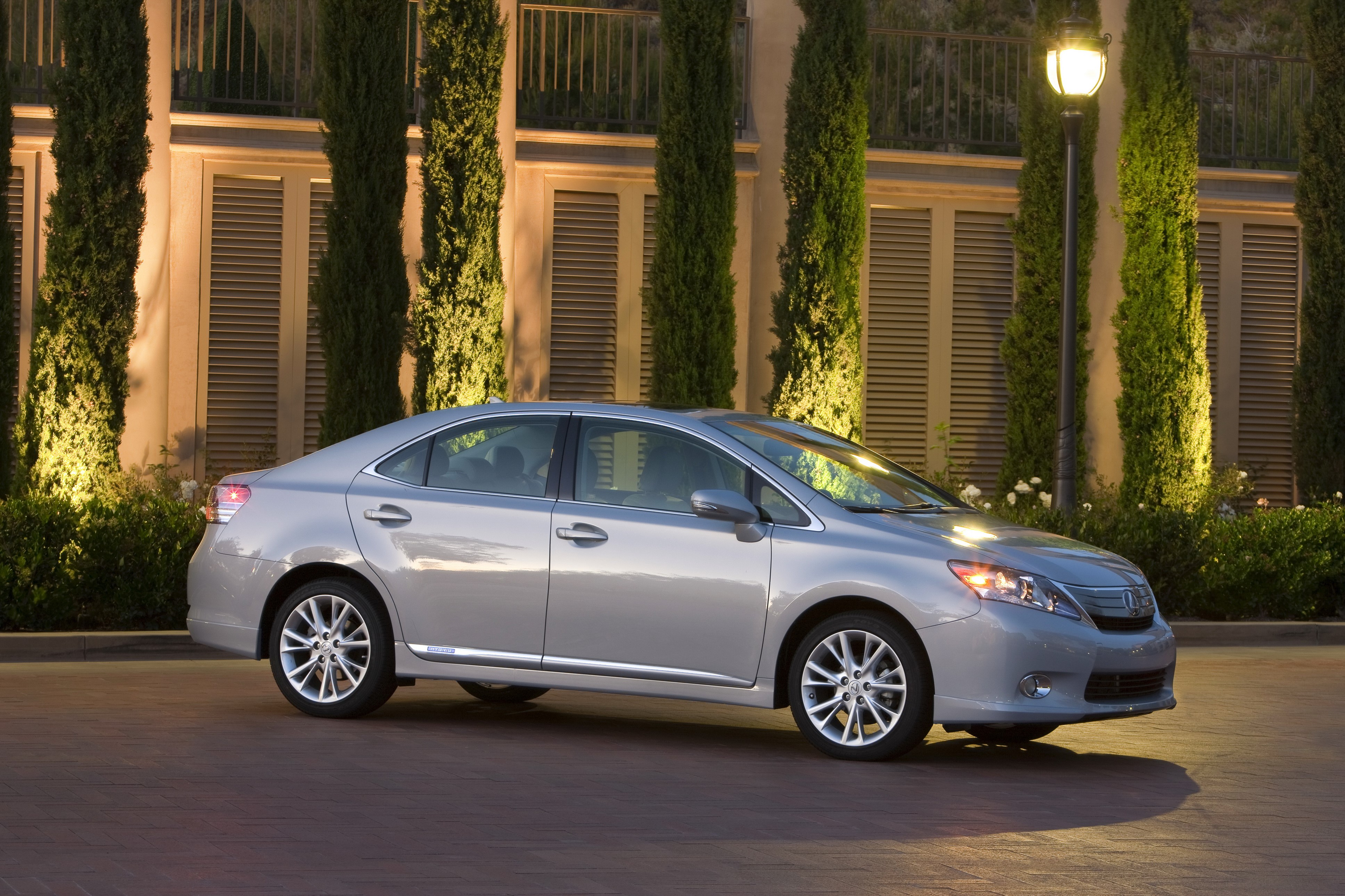2010 Lexus HS250h Silver Sedan HD Wallpaper