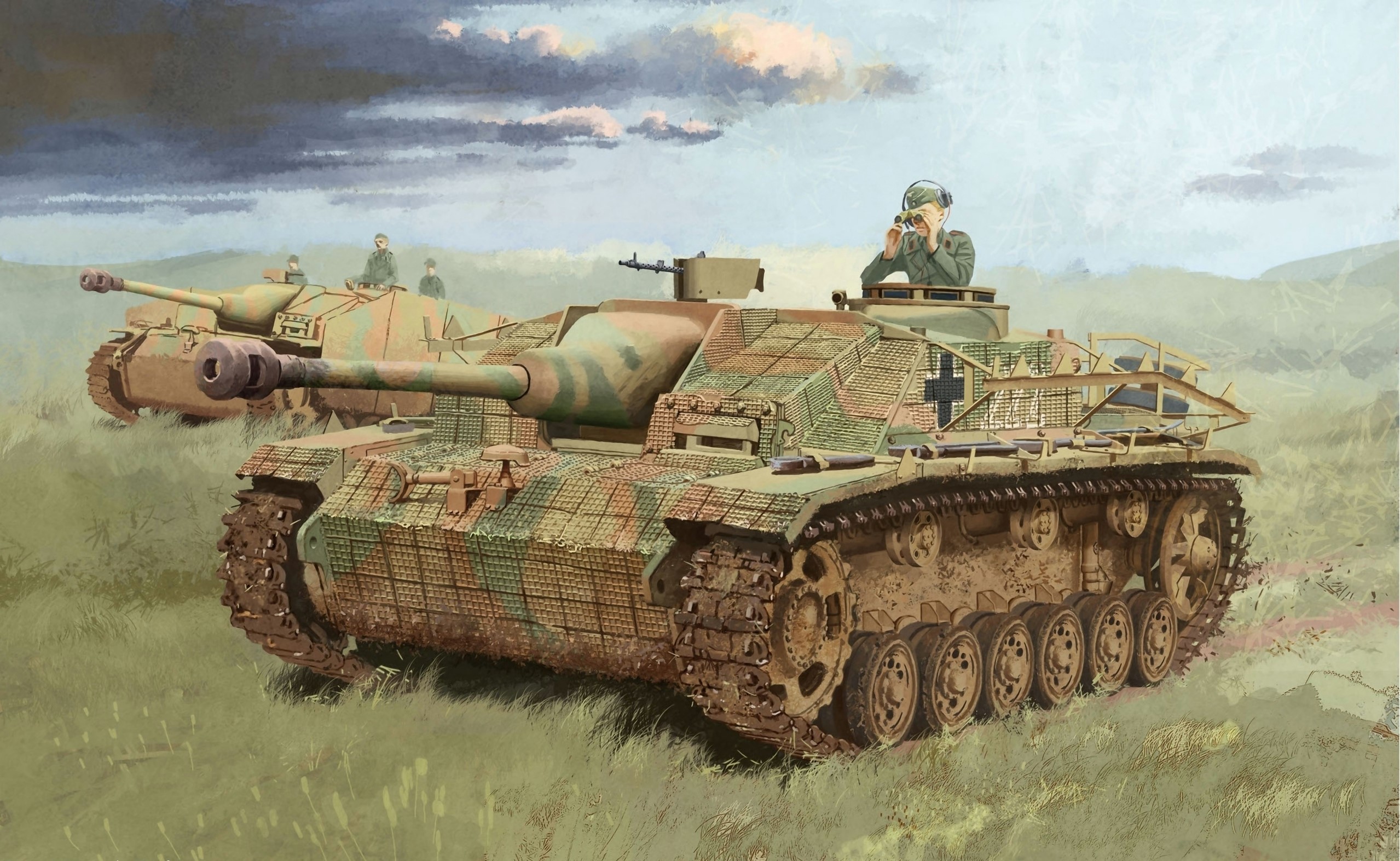 Sturmgeschutz III SPG Painting Art HD Wallpaper