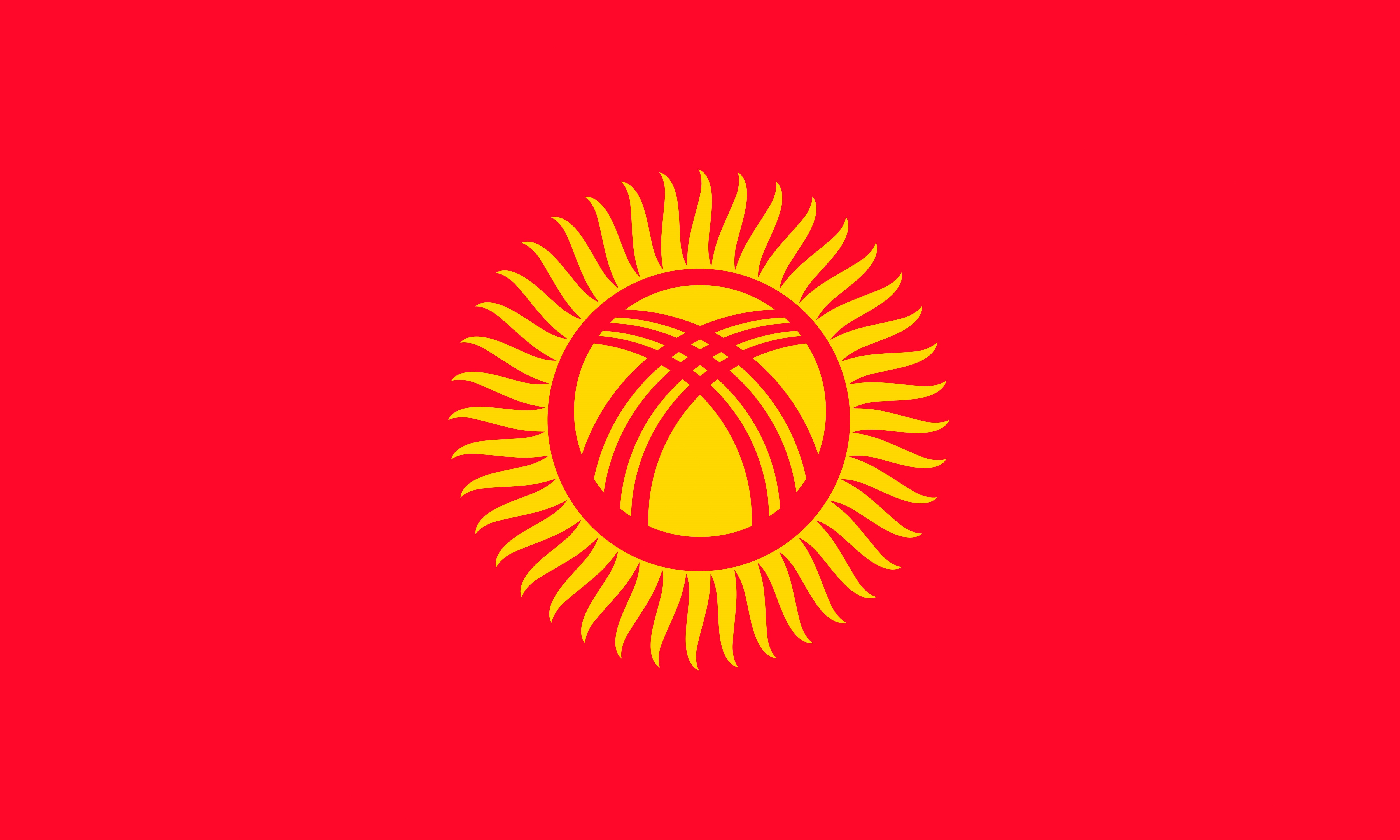 Flag of Kyrgyzstan HD Wallpaper