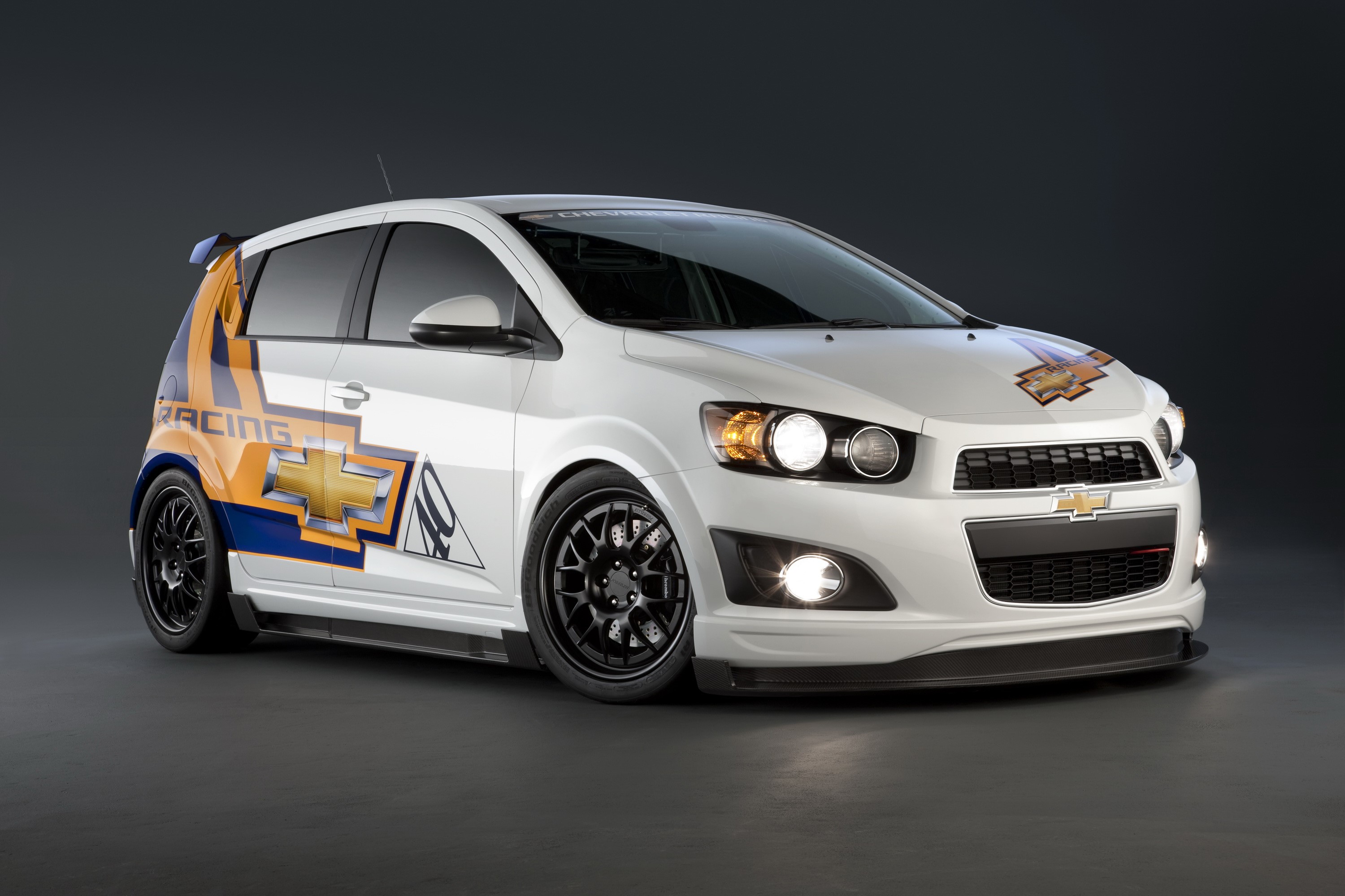 White Chevrolet Sonic Racing Car HD Wallpaper