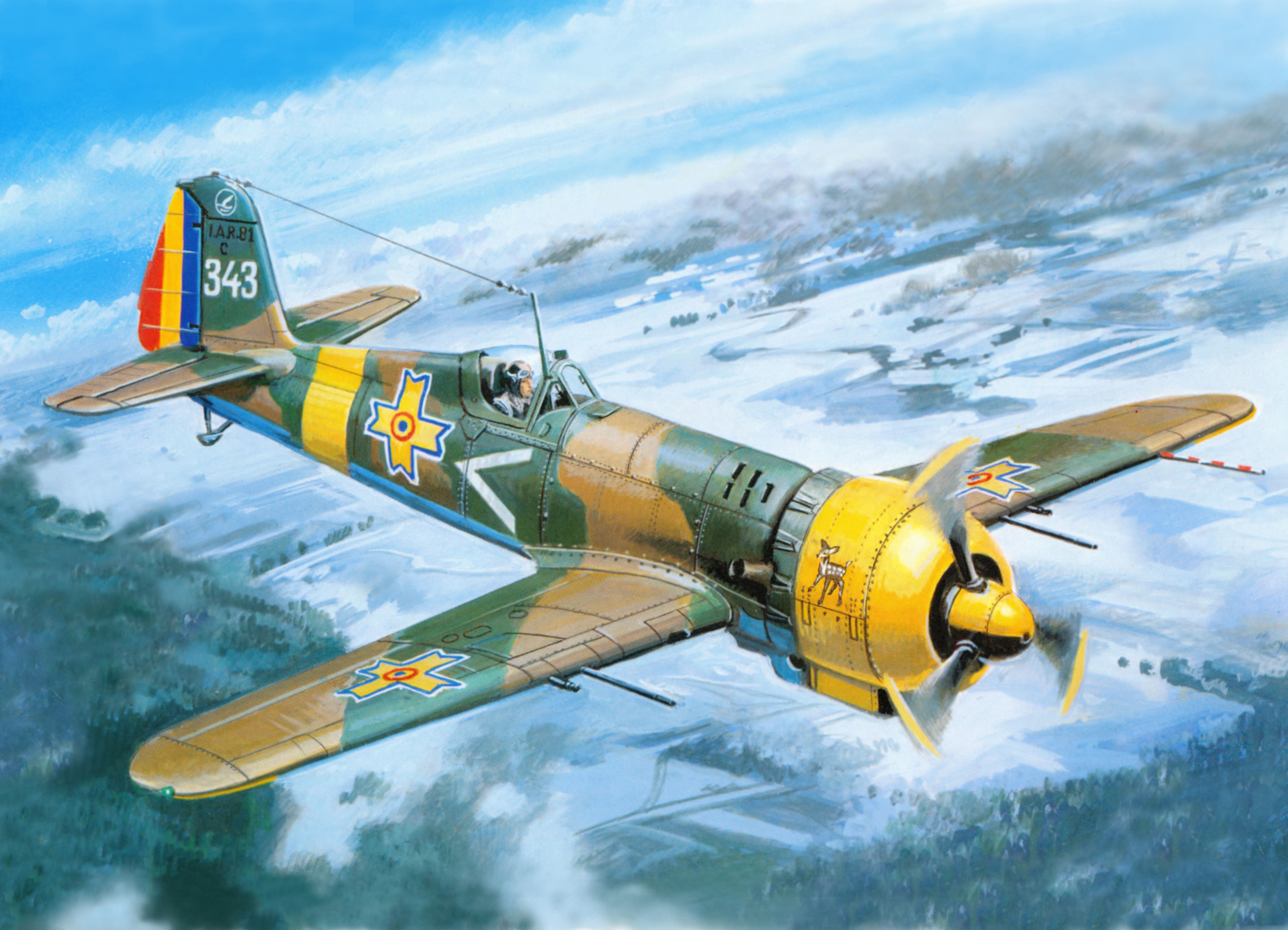 IAR-81C Airplane in Flight HD Wallpaper