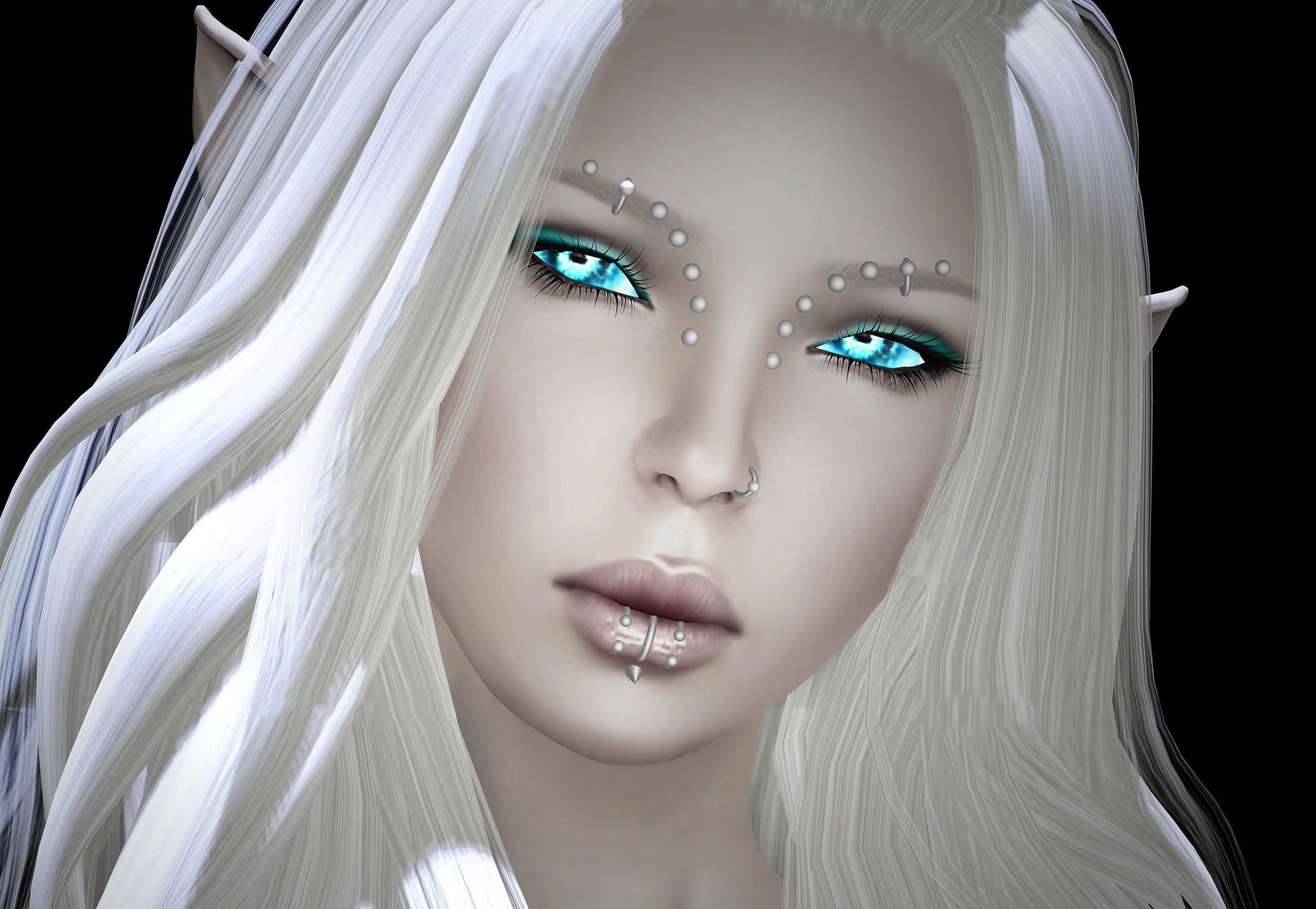Face Hair Blonde girl Glance HD Wallpaper