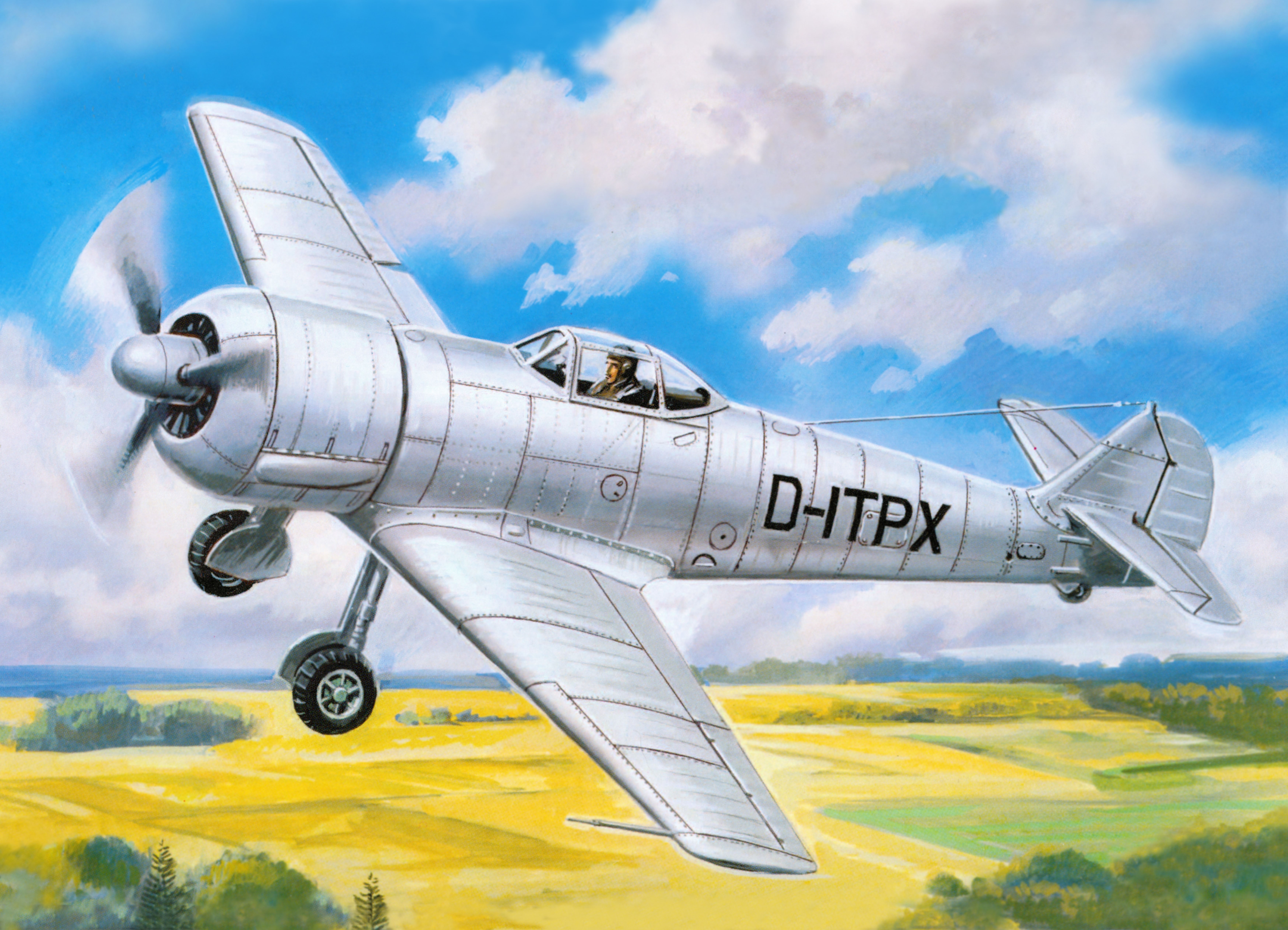 Bf-109X Airplane in Flight HD Wallpaper