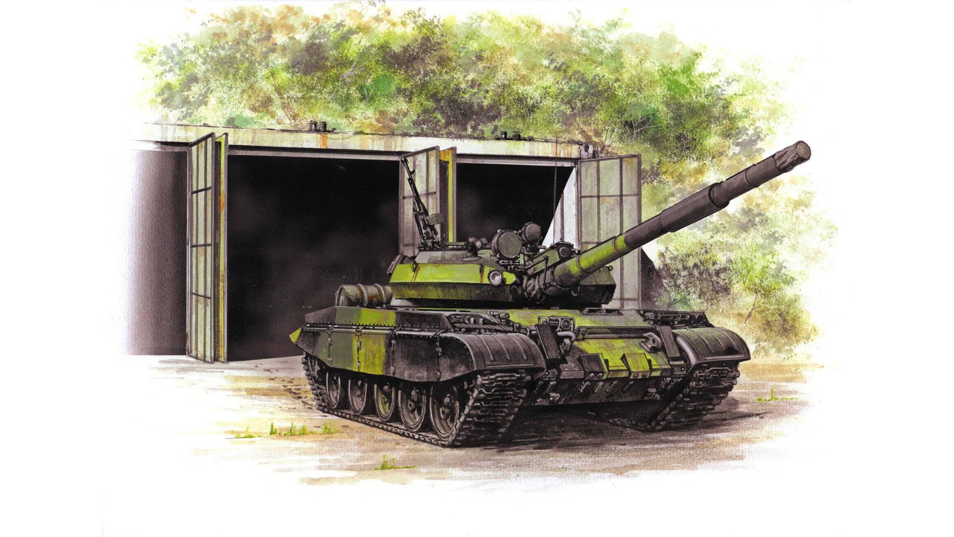 T-62 tank painting art HD Wallpaper