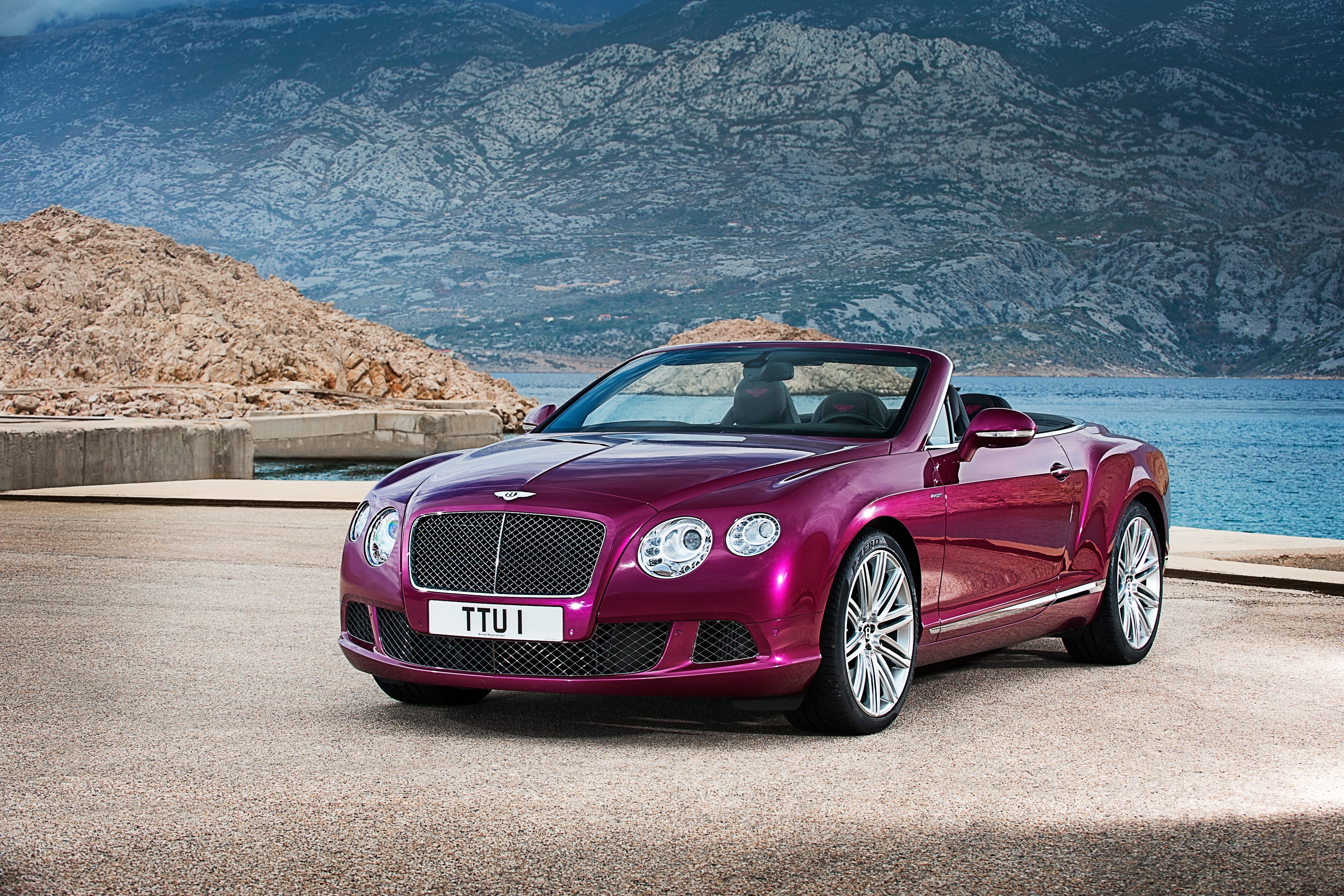 Bentley Continental GT Speed Convertible Violet HD Wallpaper