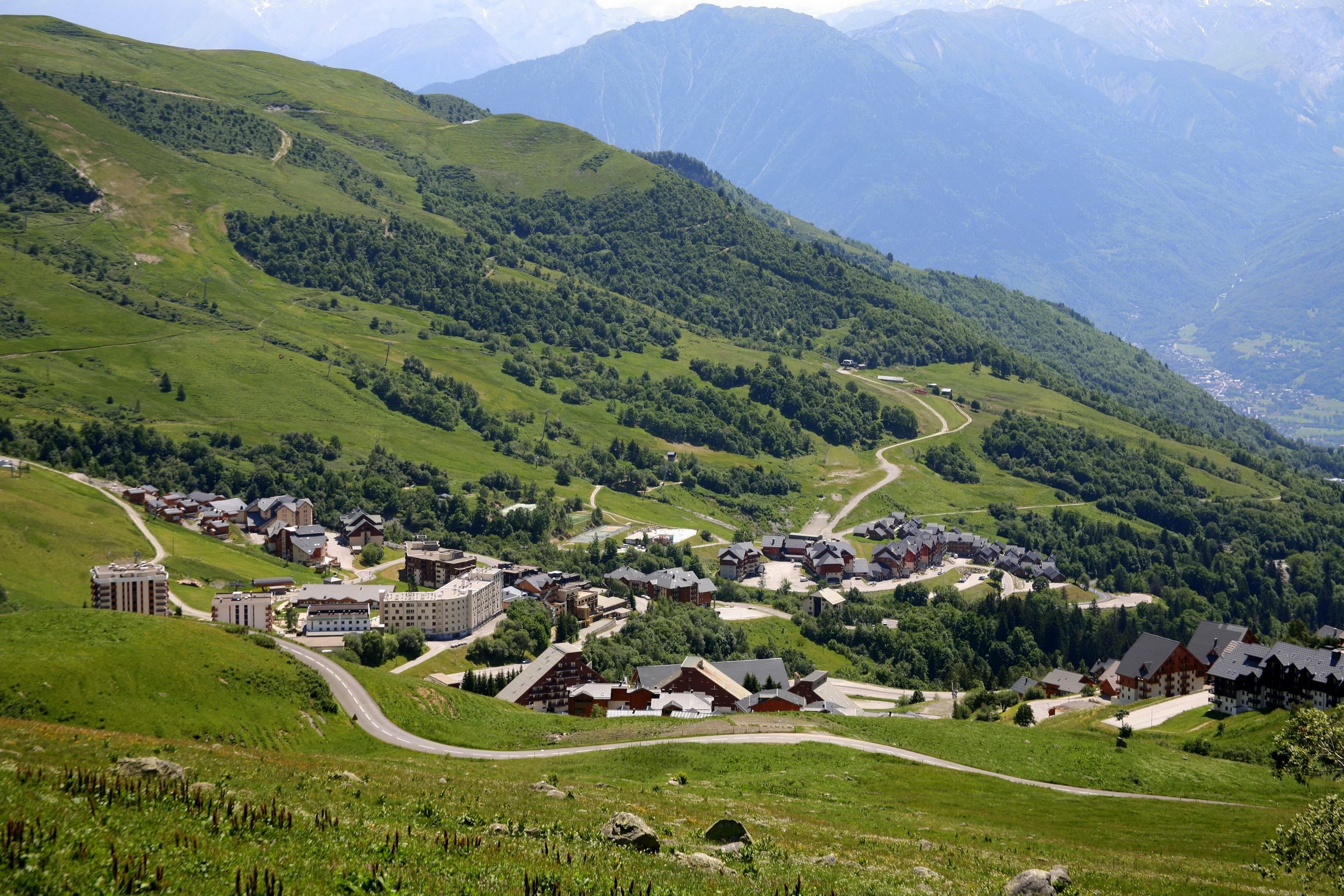 Montgellafrey, France, Alps Mountainside Village HD Wallpaper