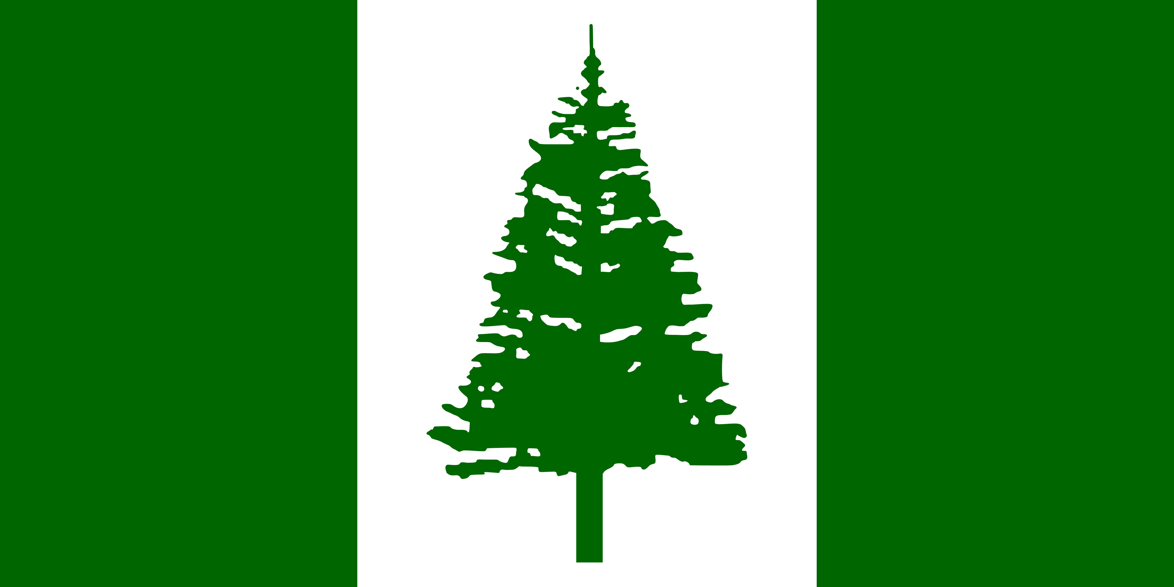 Flag of Norfolk with a pine tree HD Wallpaper