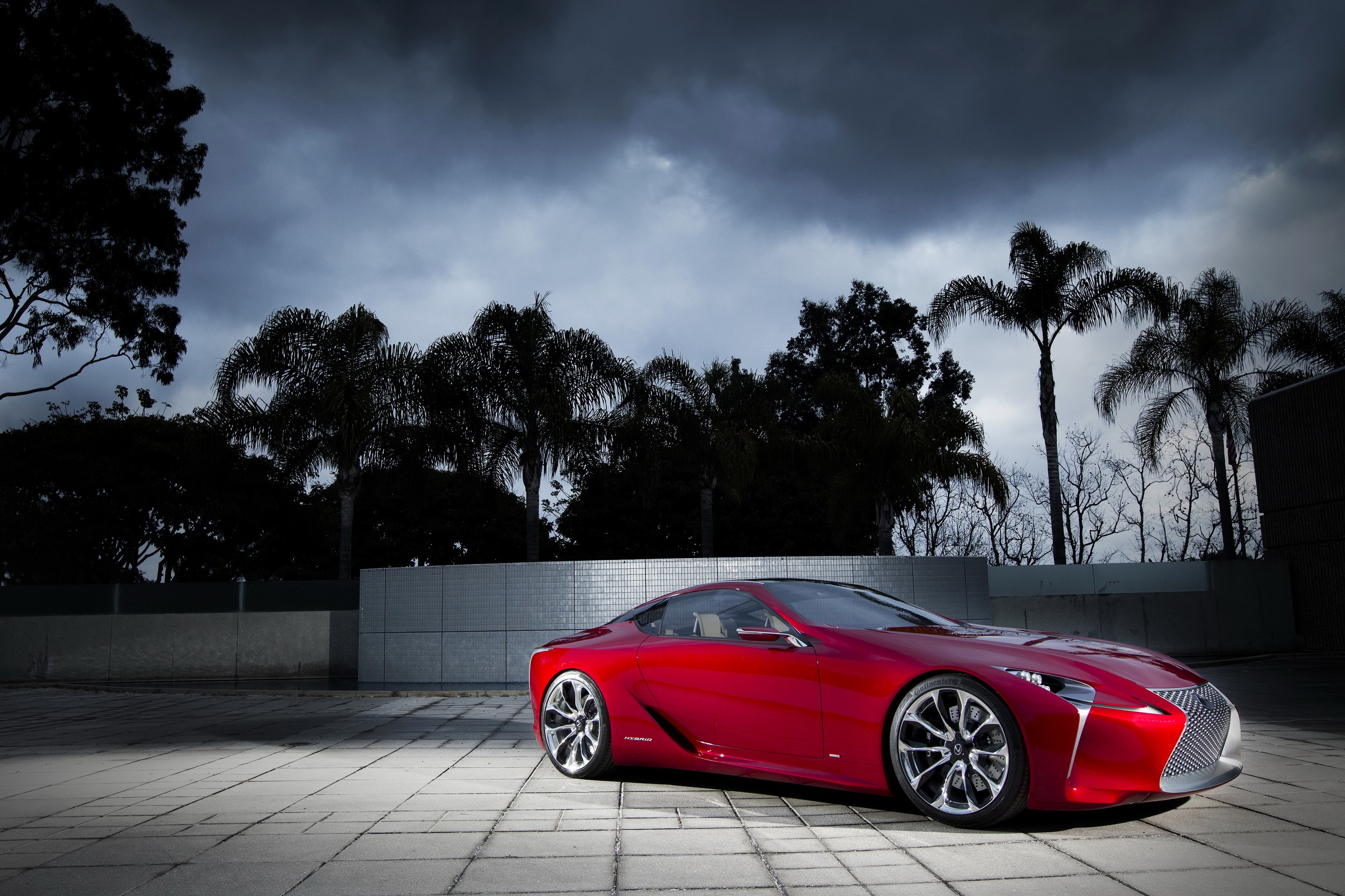 Red 2012 Lexus LF-LC concept car HD Wallpaper
