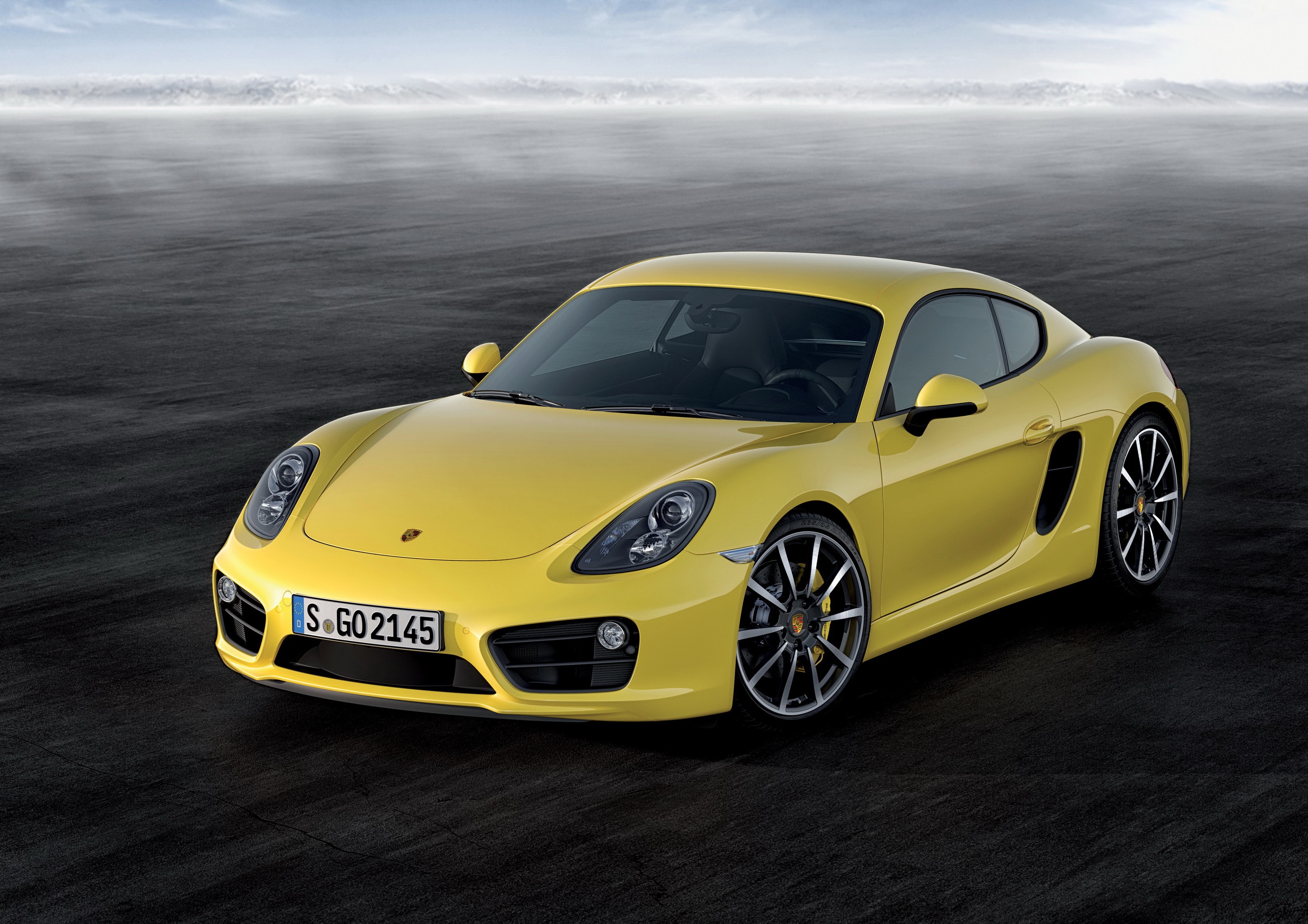 Yellow 2013 Porsche Cayman S HD Wallpaper