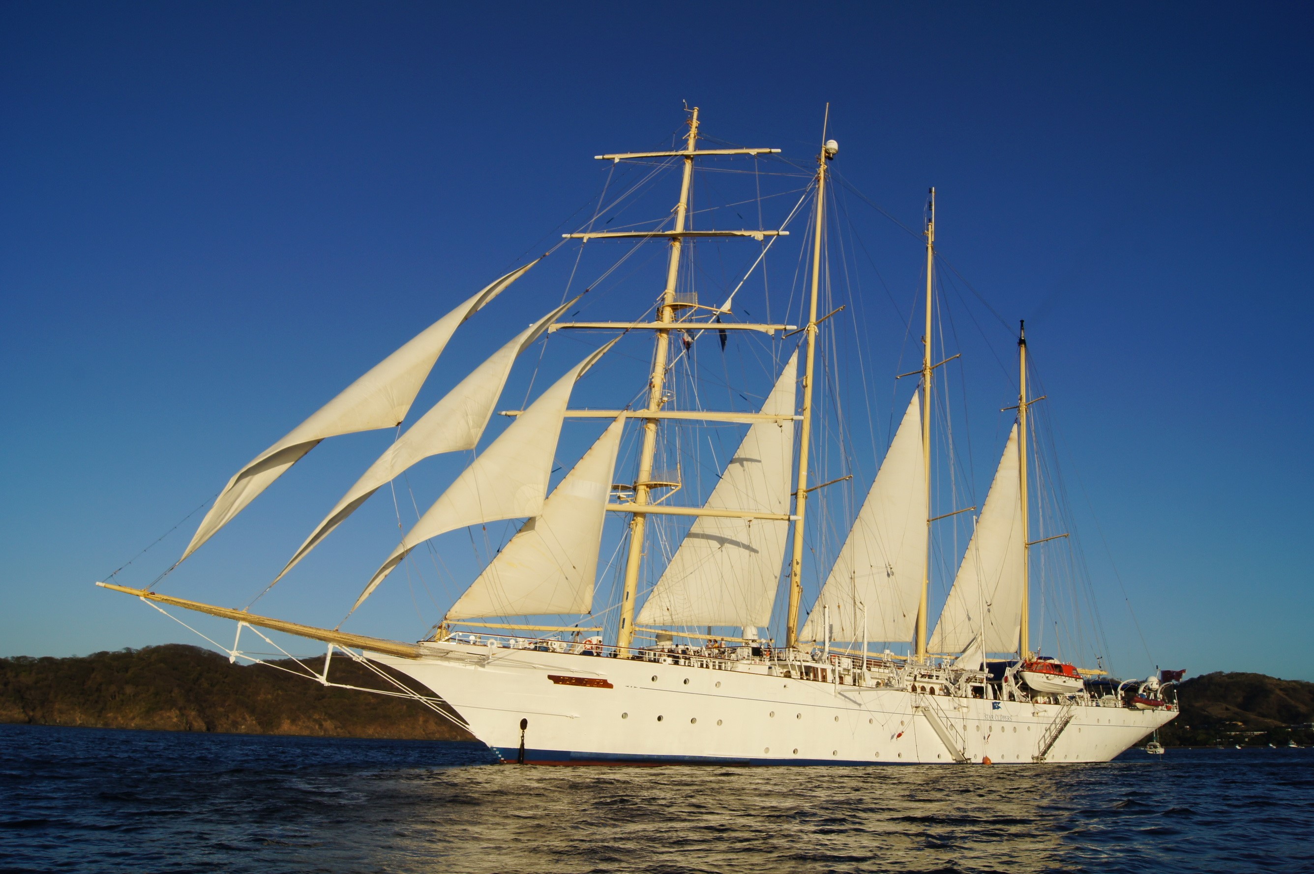 Star Clipper sailing ship on the water HD Wallpaper