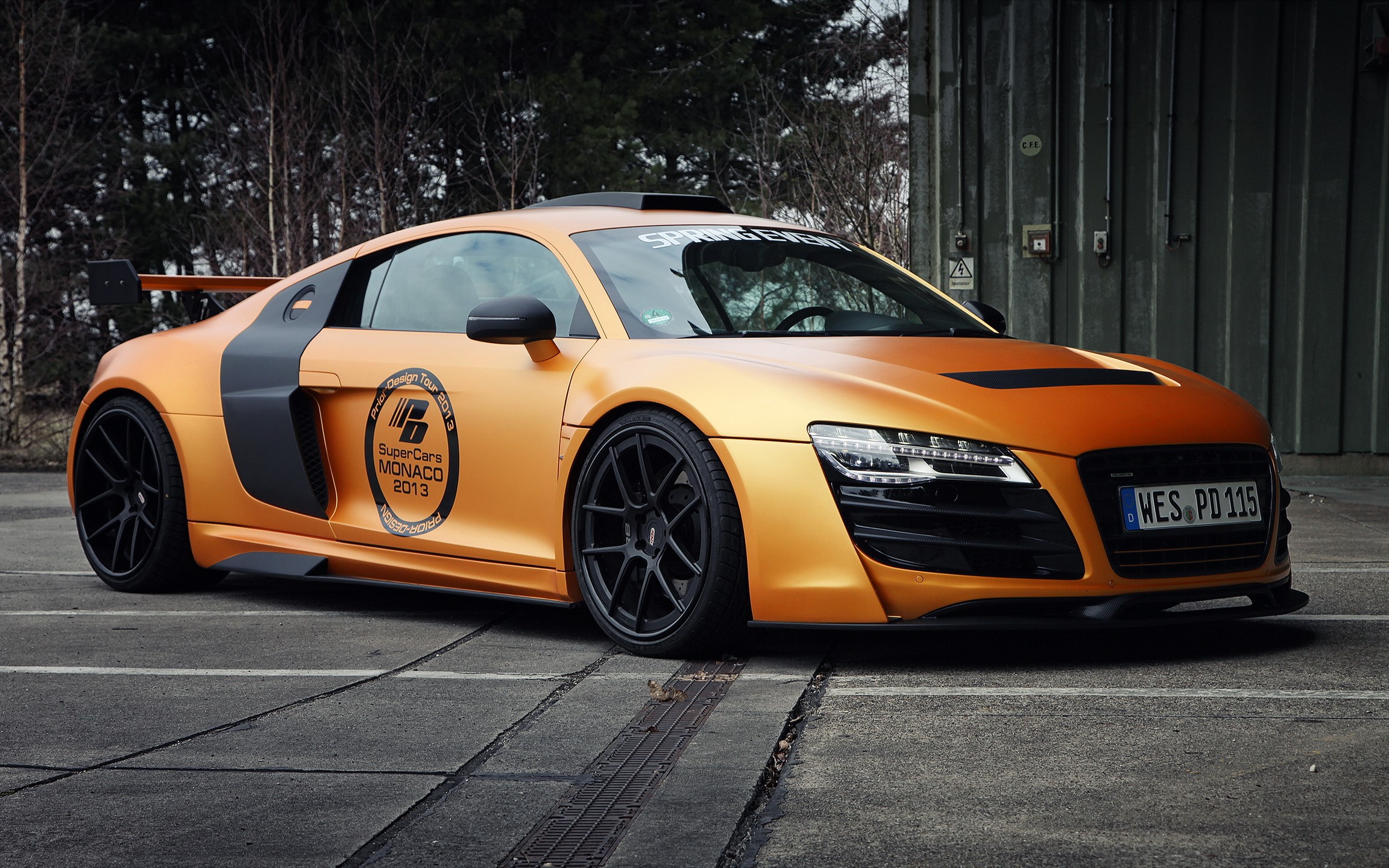 Orange Audi R8 Prior Design PD GT850 HD Wallpaper