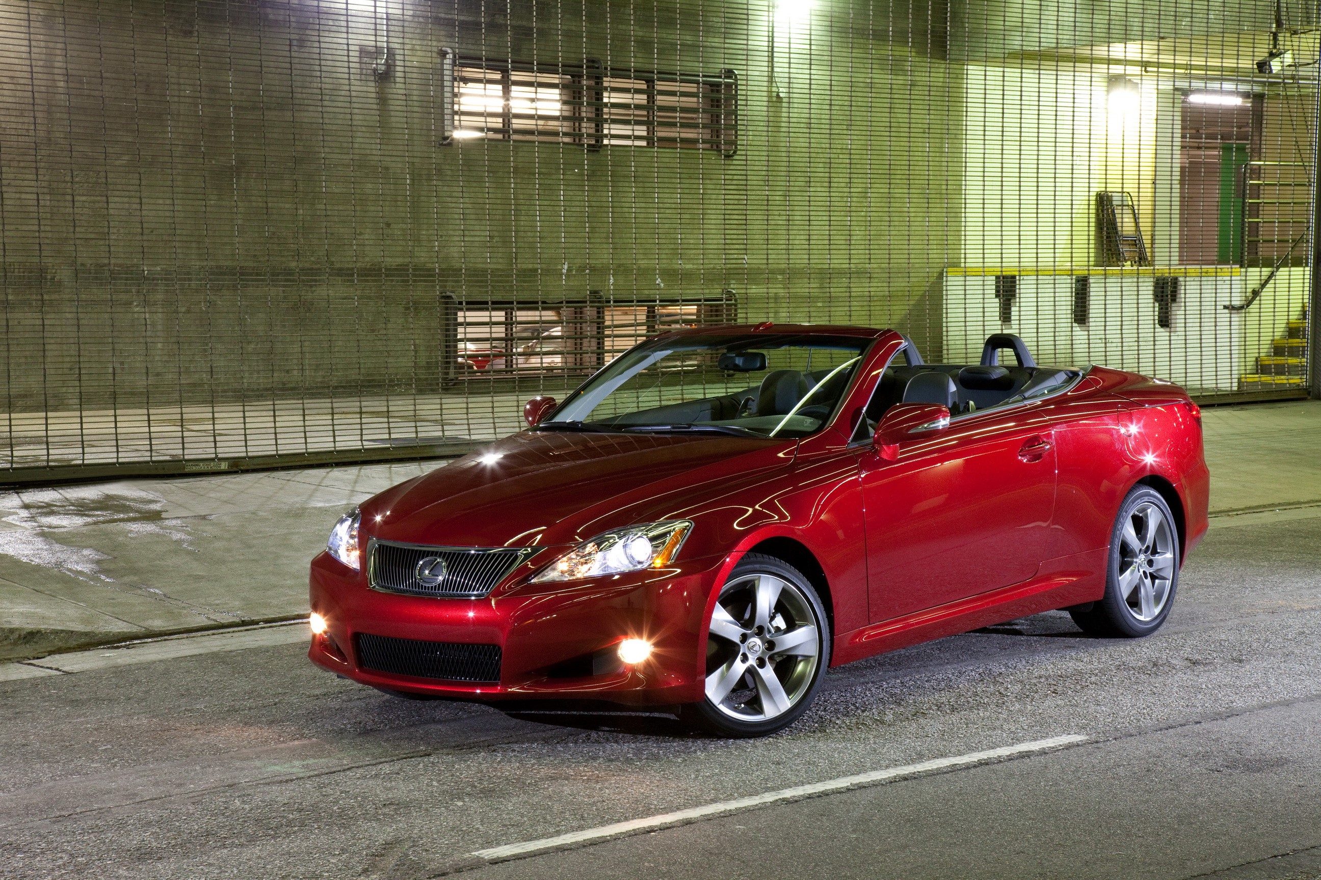 Red 2009 Lexus IS250C Convertible HD Wallpaper