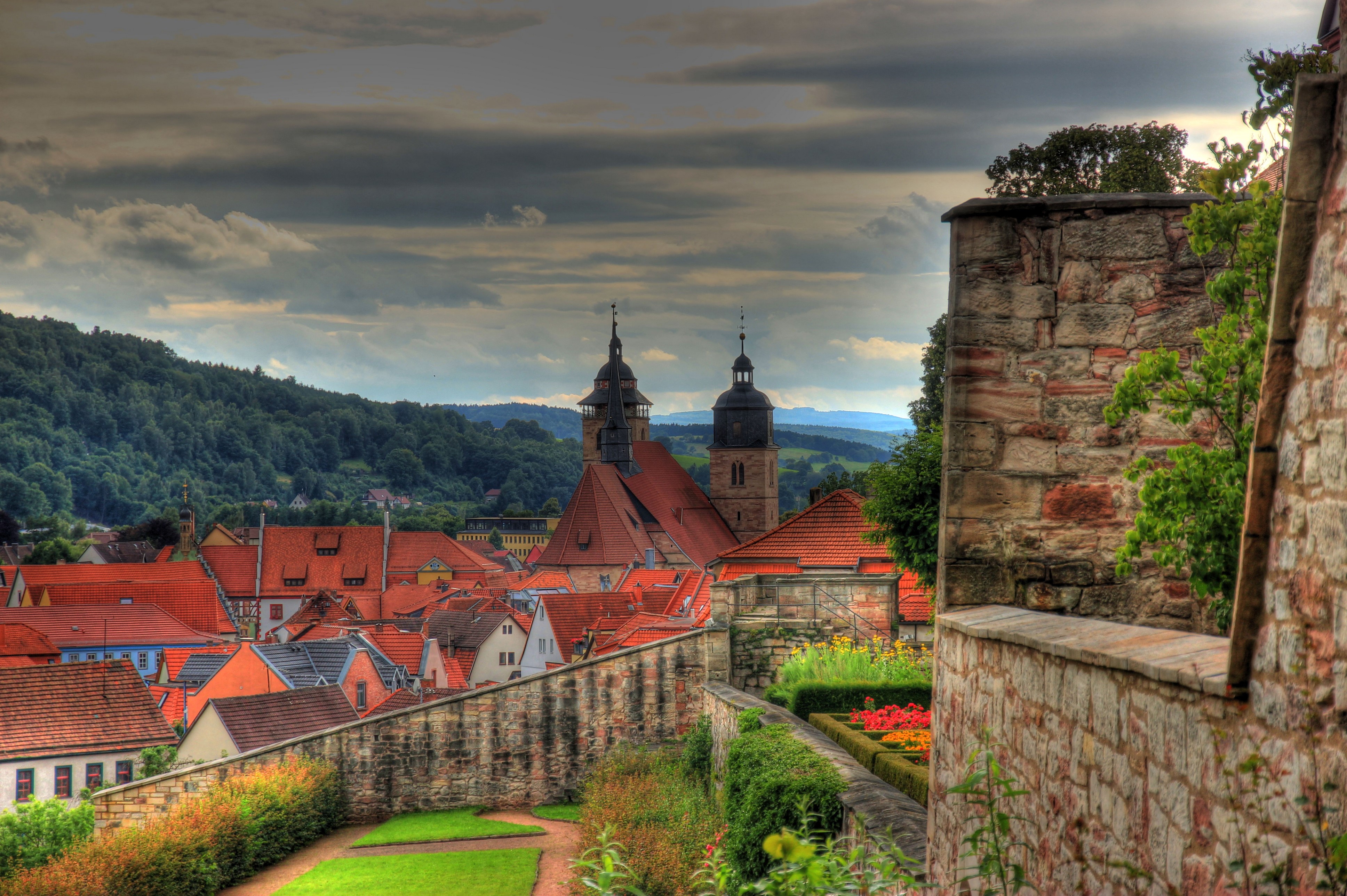 4K Thuringia Schmalkalden Germany Houses HDR HD Wallpaper