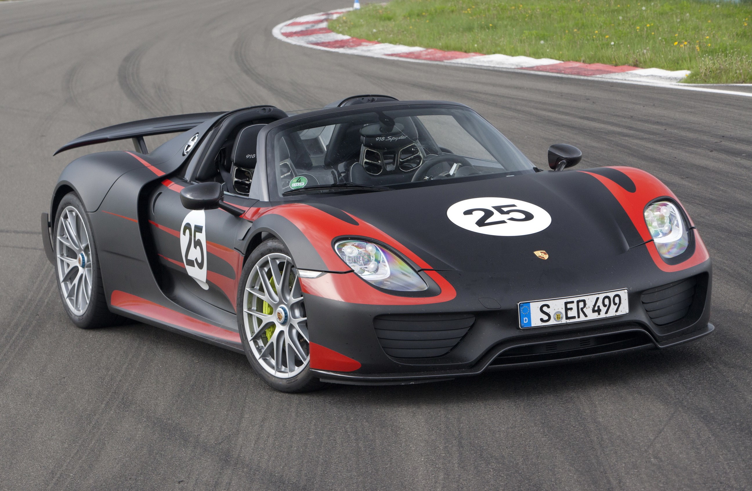 Porsche 918 Spyder Cabriolet on a Race Track HD Wallpaper