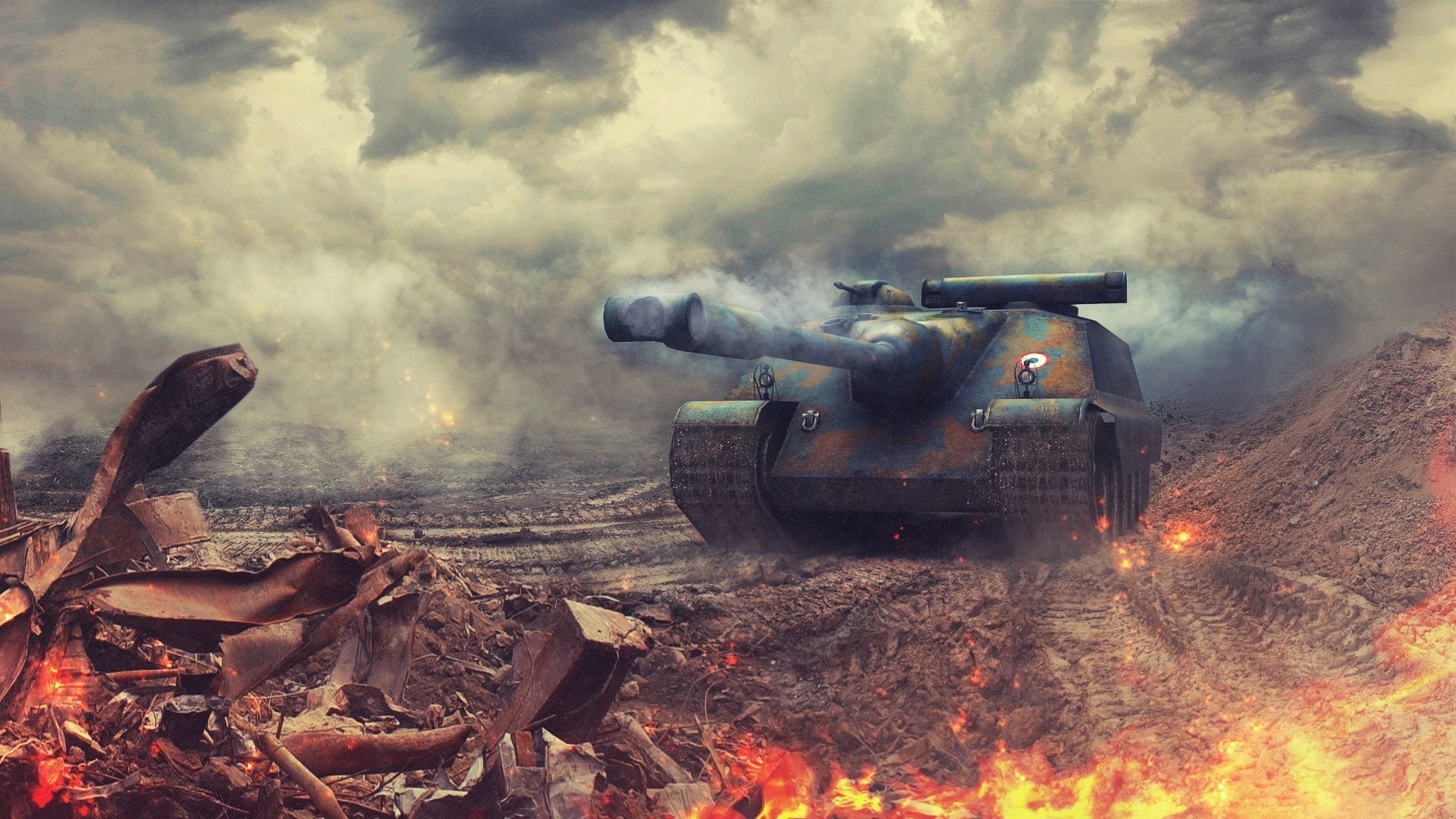 AMX-50 Foch (155) tank in World of Tanks HD Wallpaper