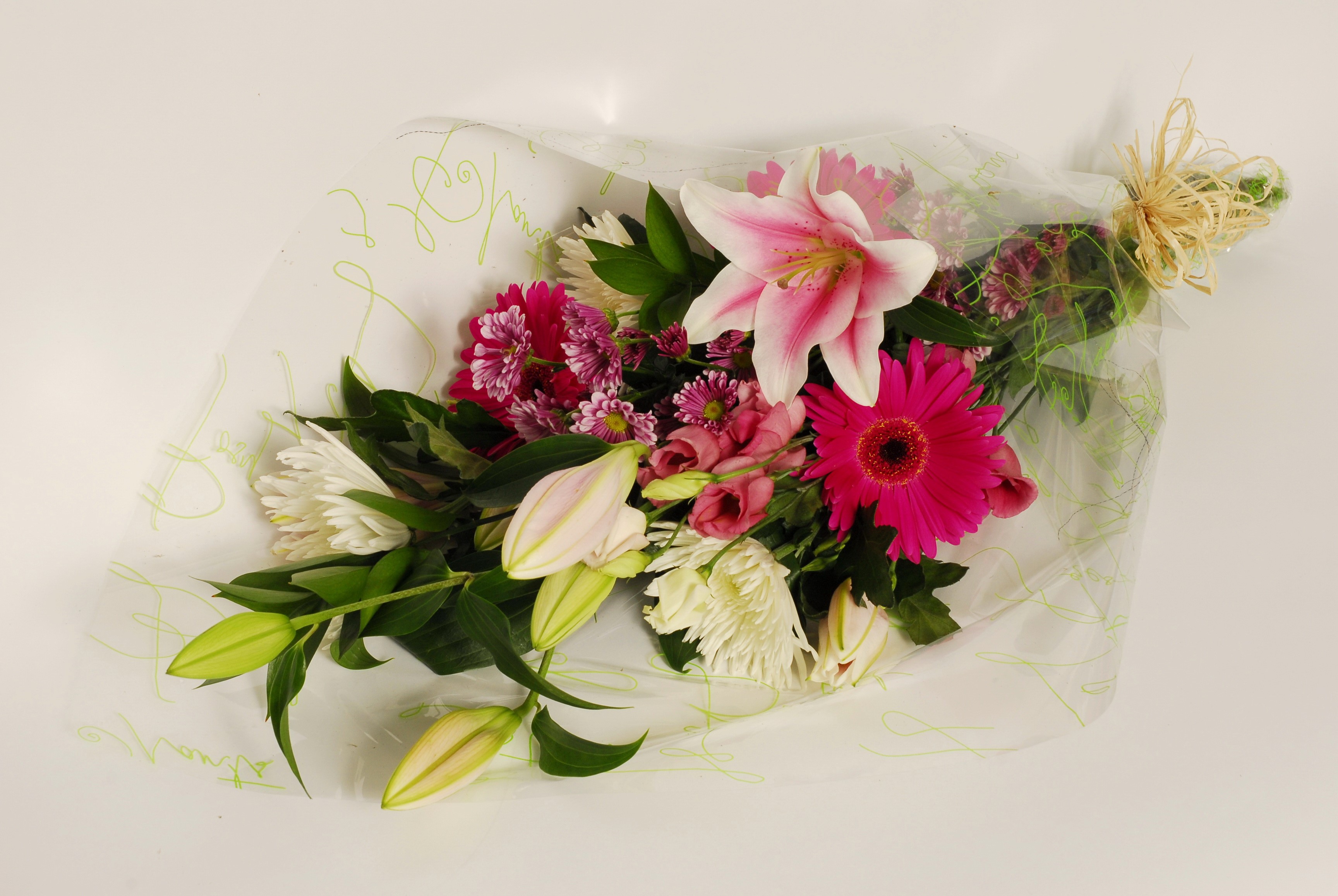 Bouquet of Lilies and Gerbera Daisies HD Wallpaper