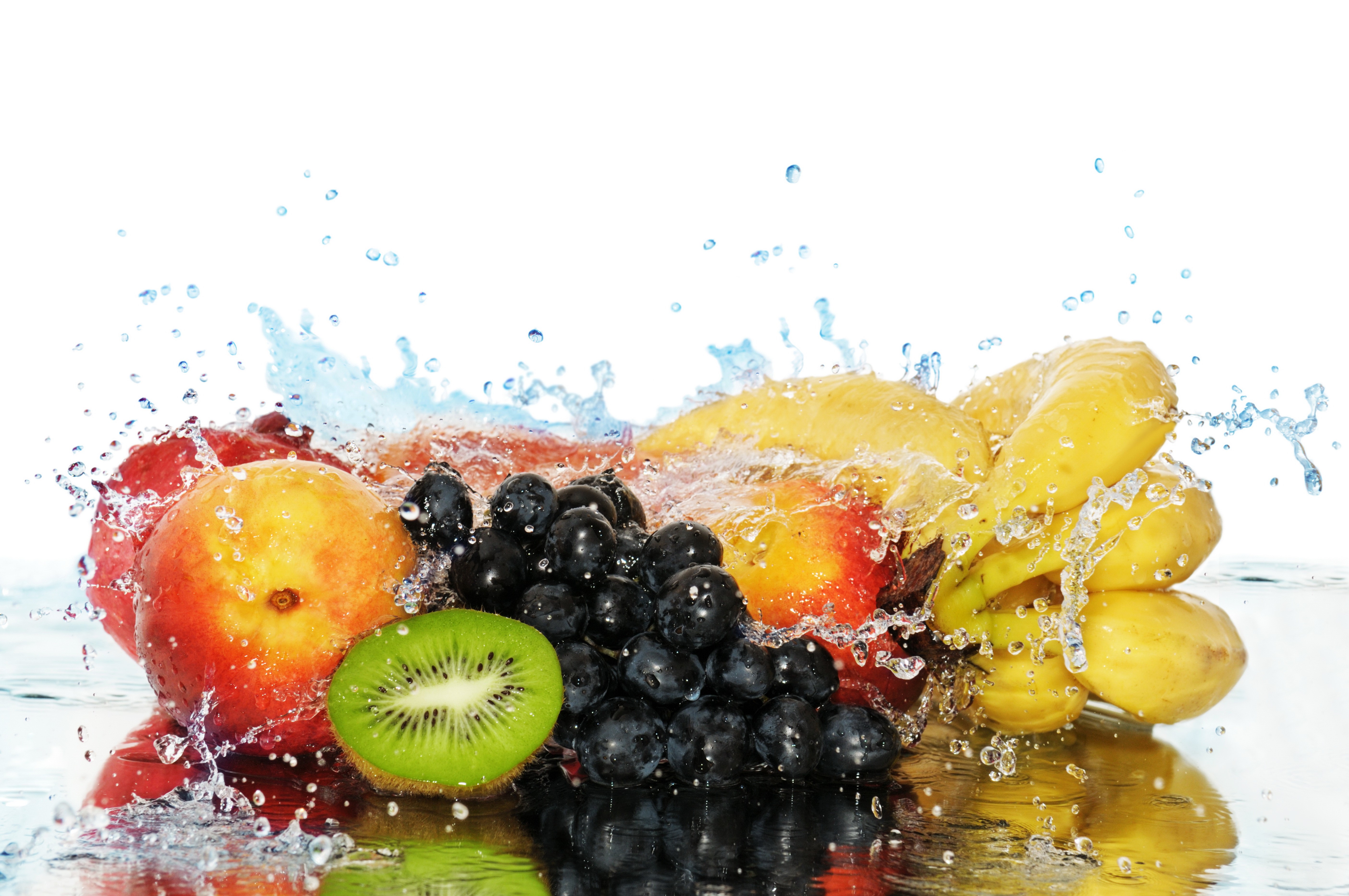 Fruit with Water Splash HD Wallpaper