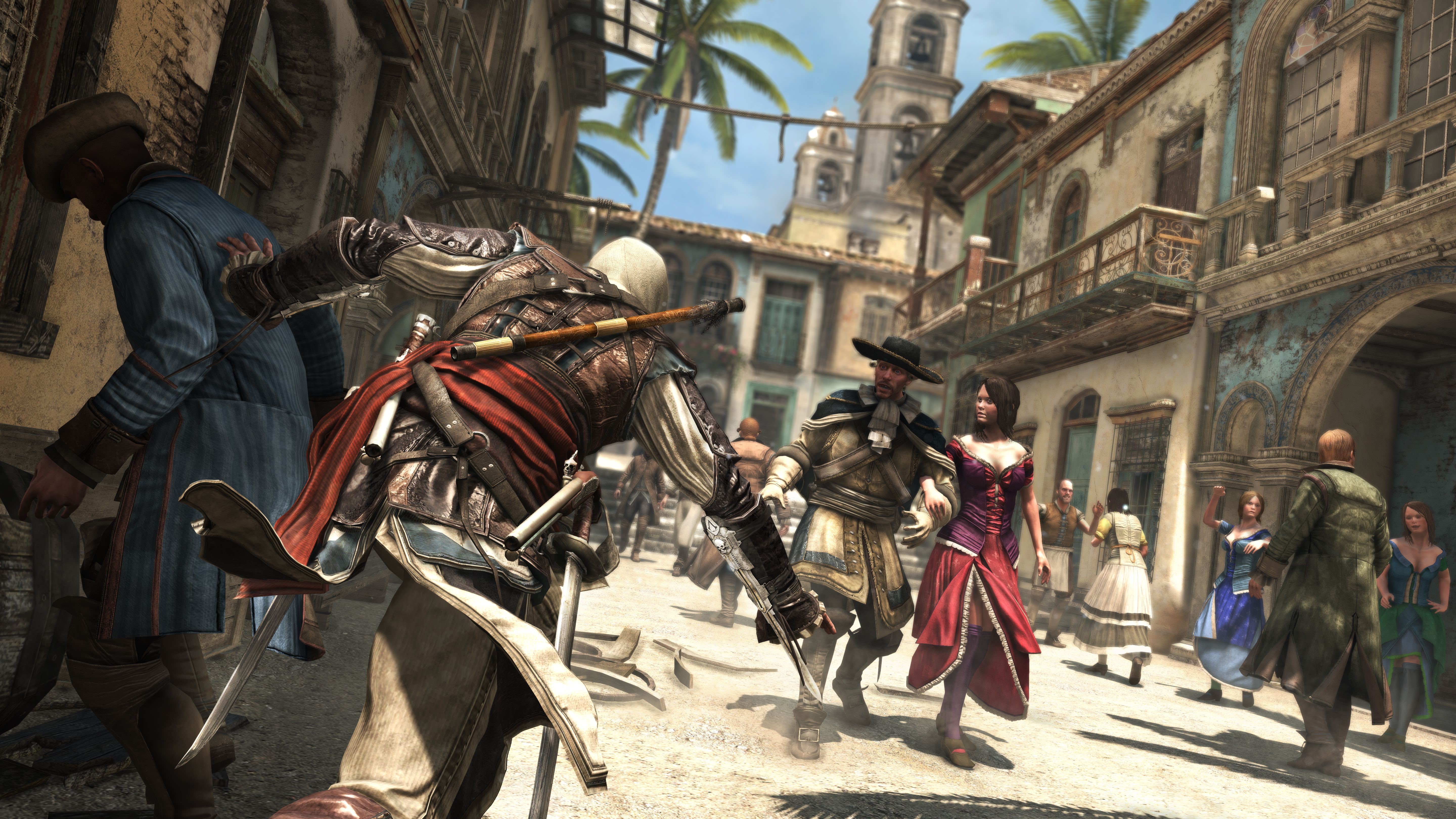 Assassin's Creed Warriors in a Street HD Wallpaper