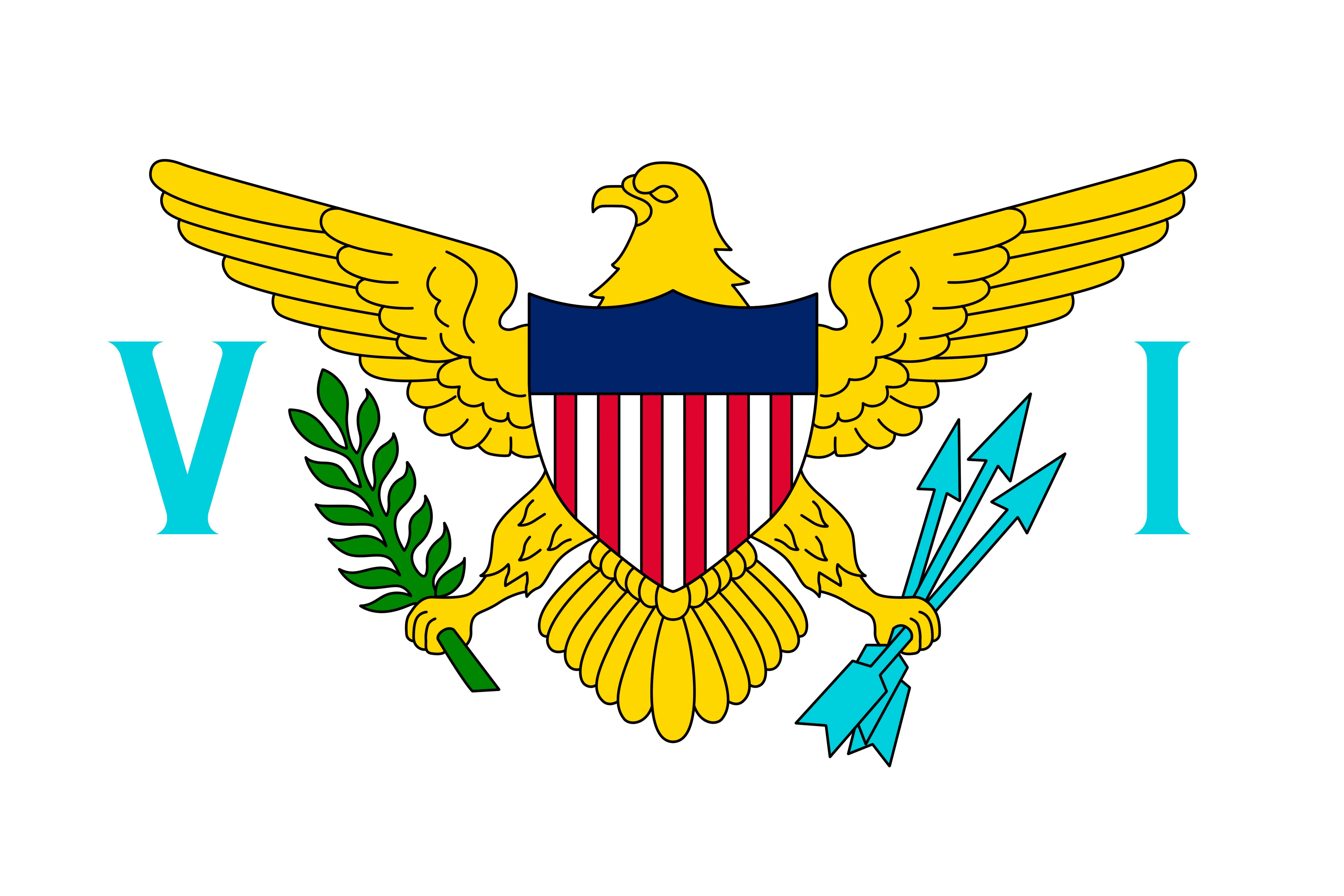 Flag of the U.S. Virgin Islands HD Wallpaper