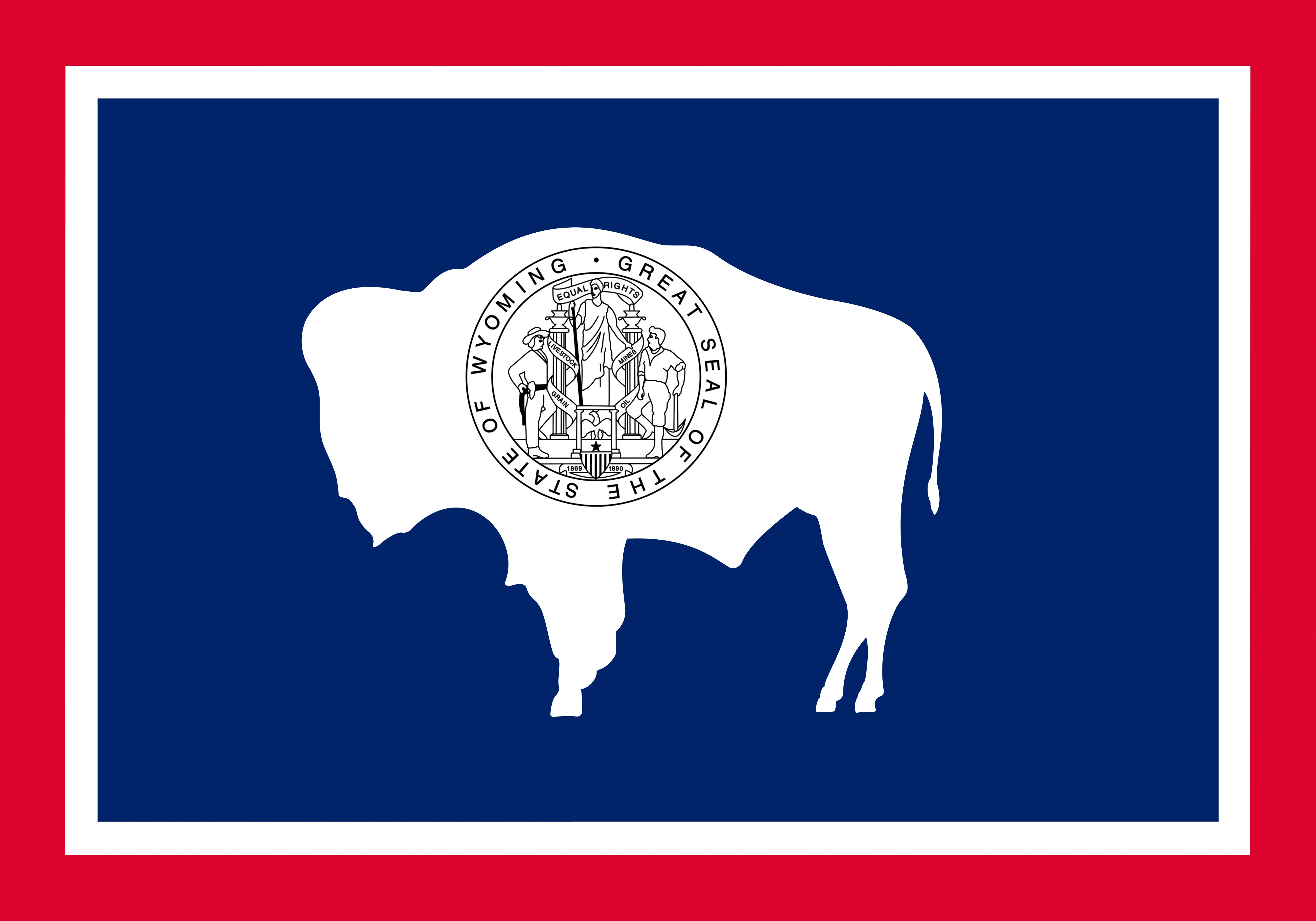 Wyoming Flag, USA HD Wallpaper
