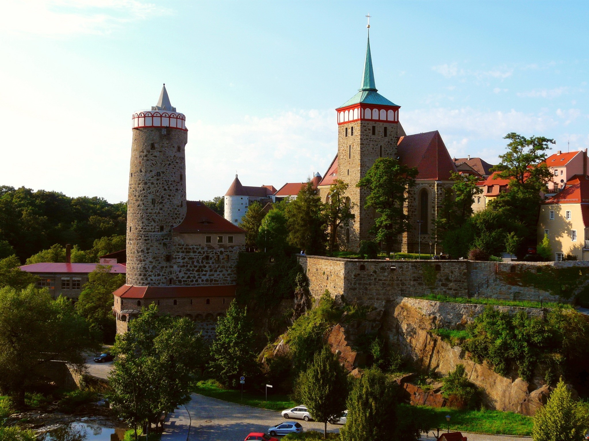 Ortenburg Castle and St. Peter's Cathedral in Bautzen, Saxony, Germany HD Wallpaper