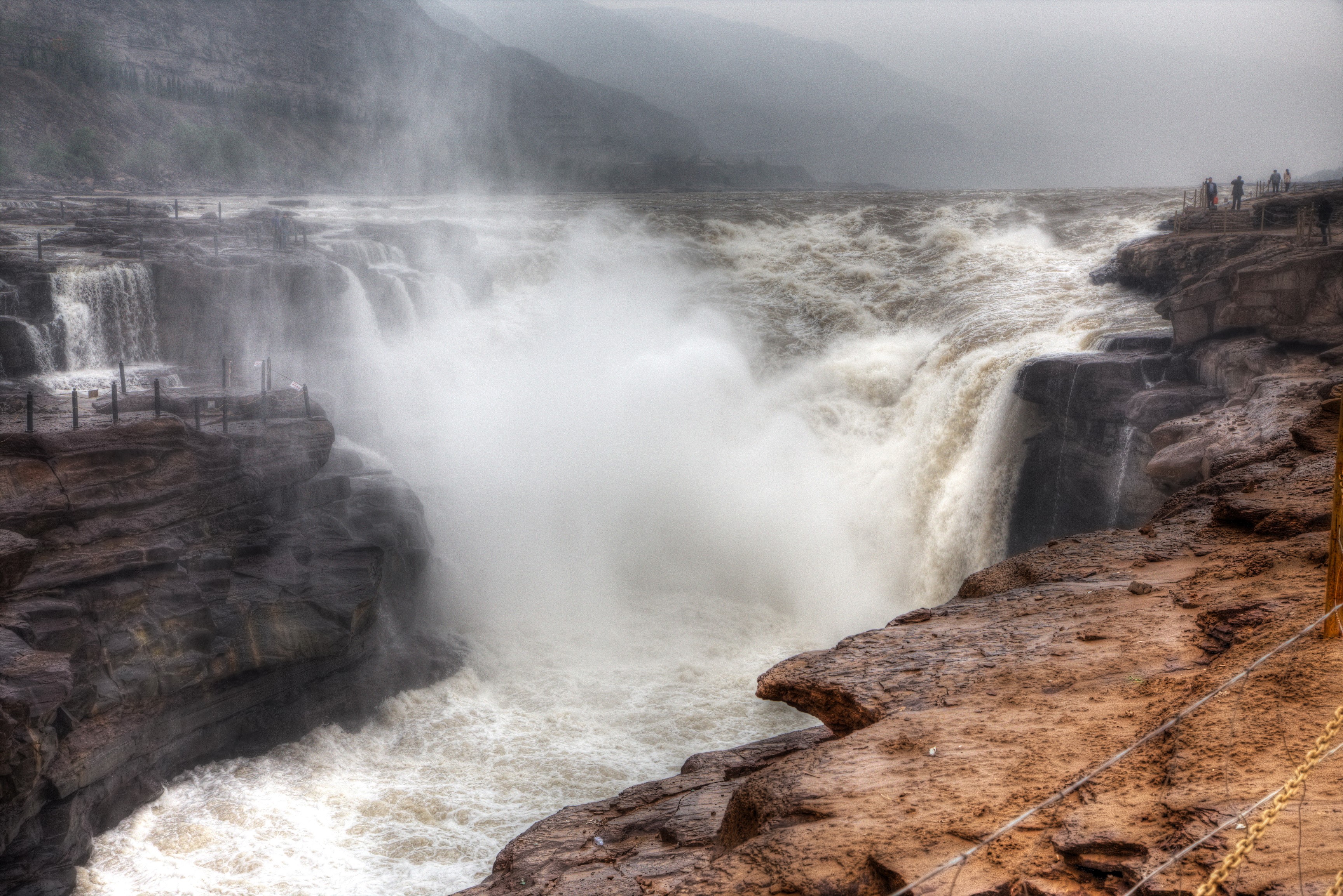 Hukou Waterfall, Shanxi, China HD Wallpaper