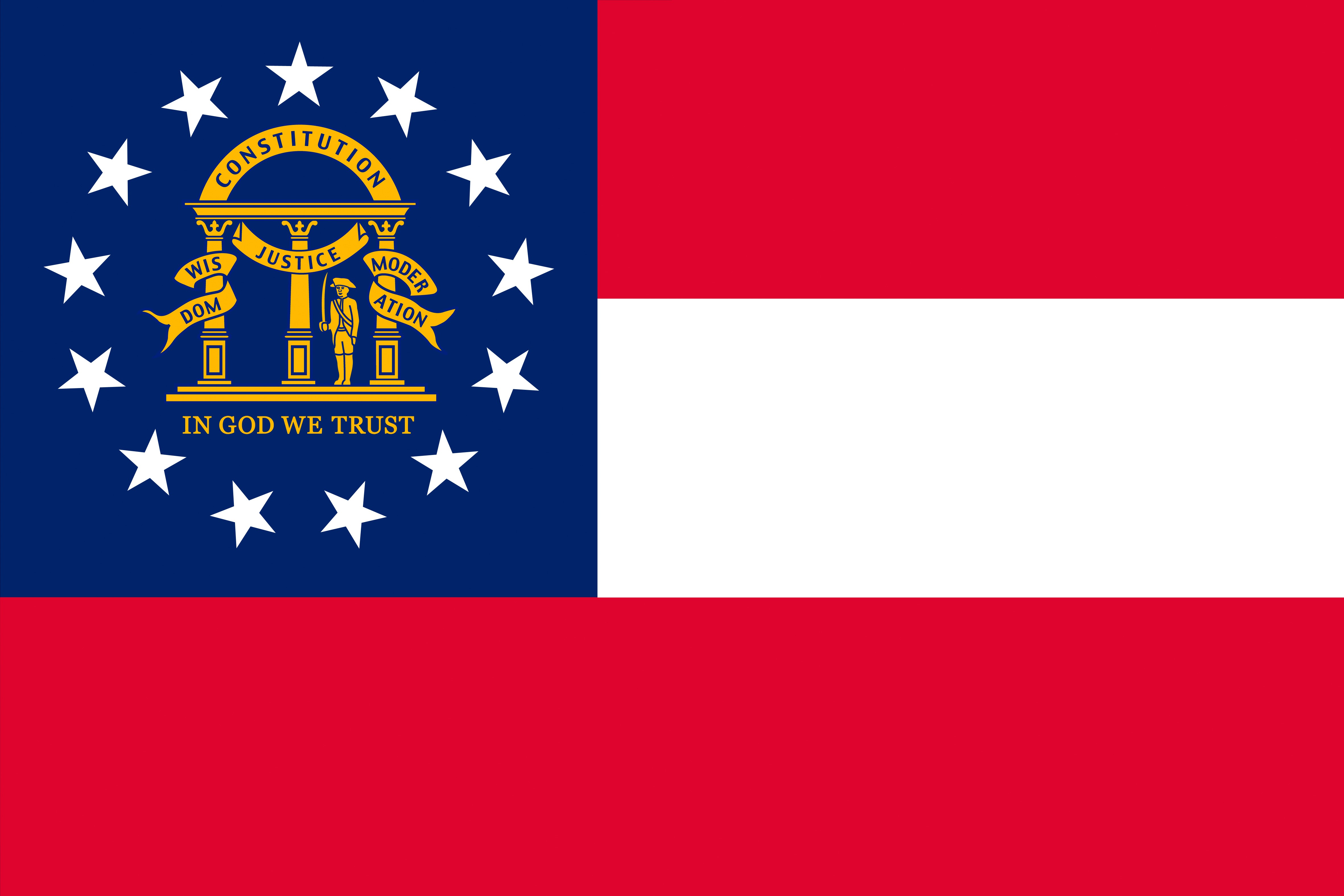 Georgia USA Flag HD Wallpaper