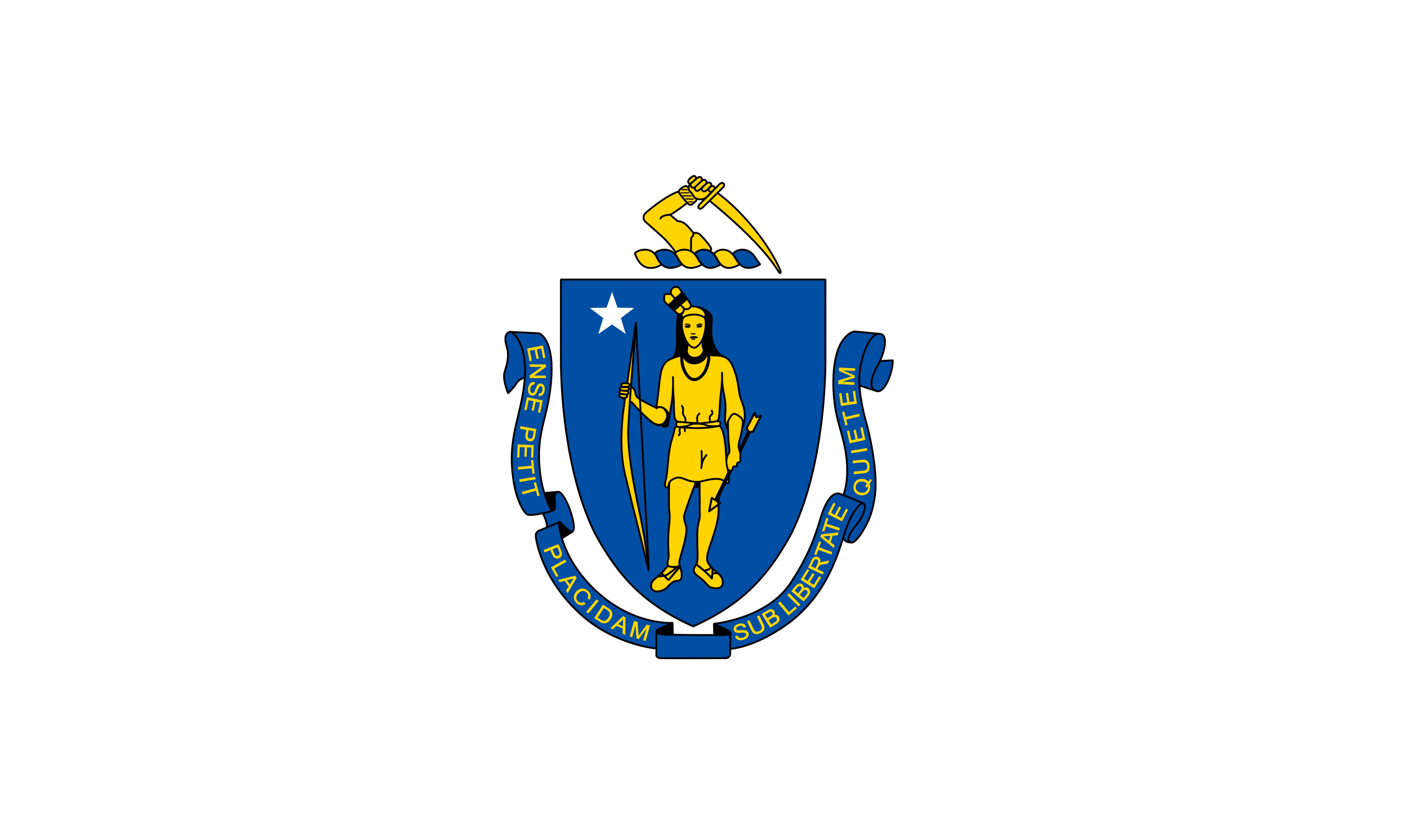 Massachusetts Flag USA HD Wallpaper