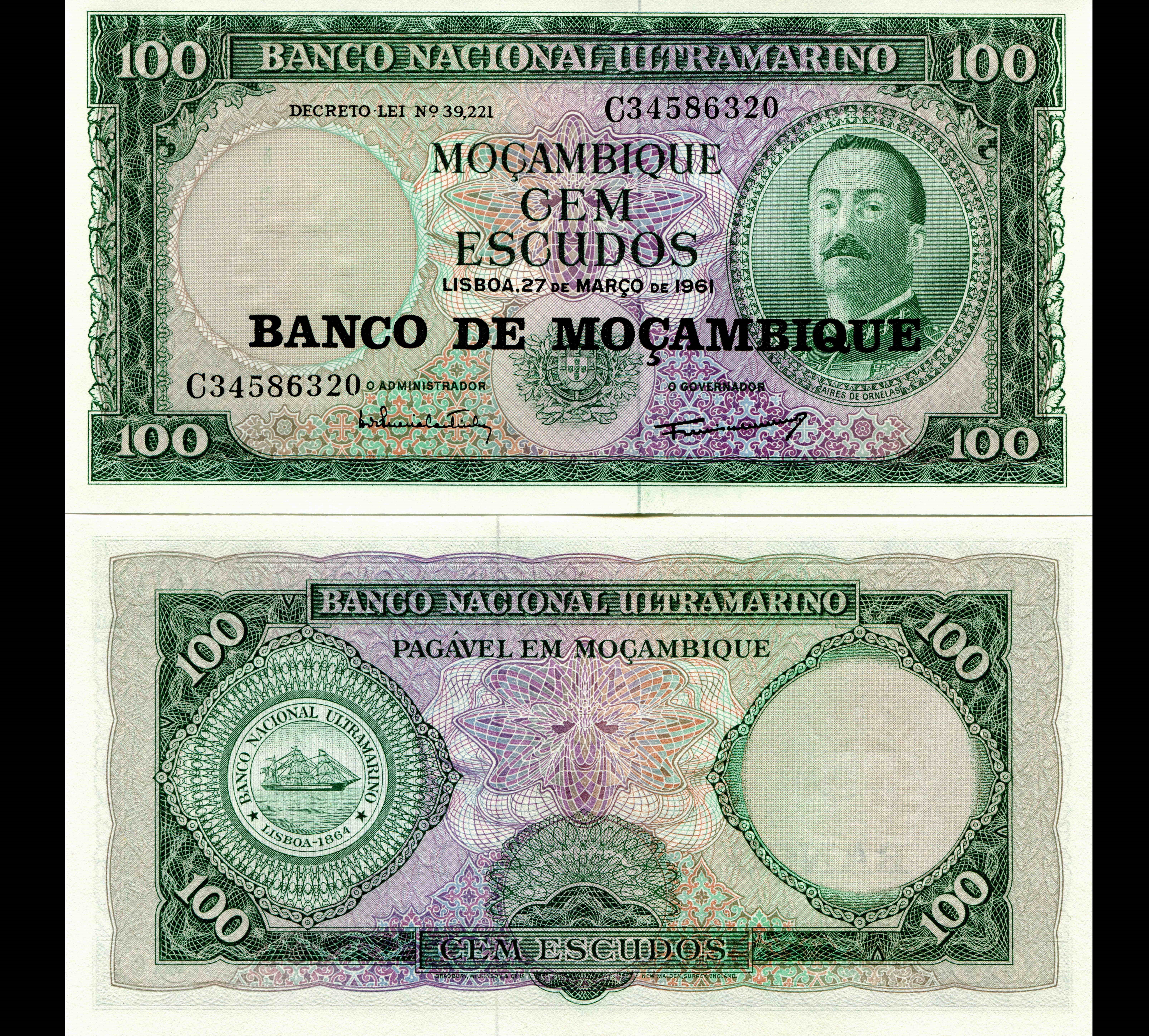 100 Mozambique Escudos Banknote HD Wallpaper