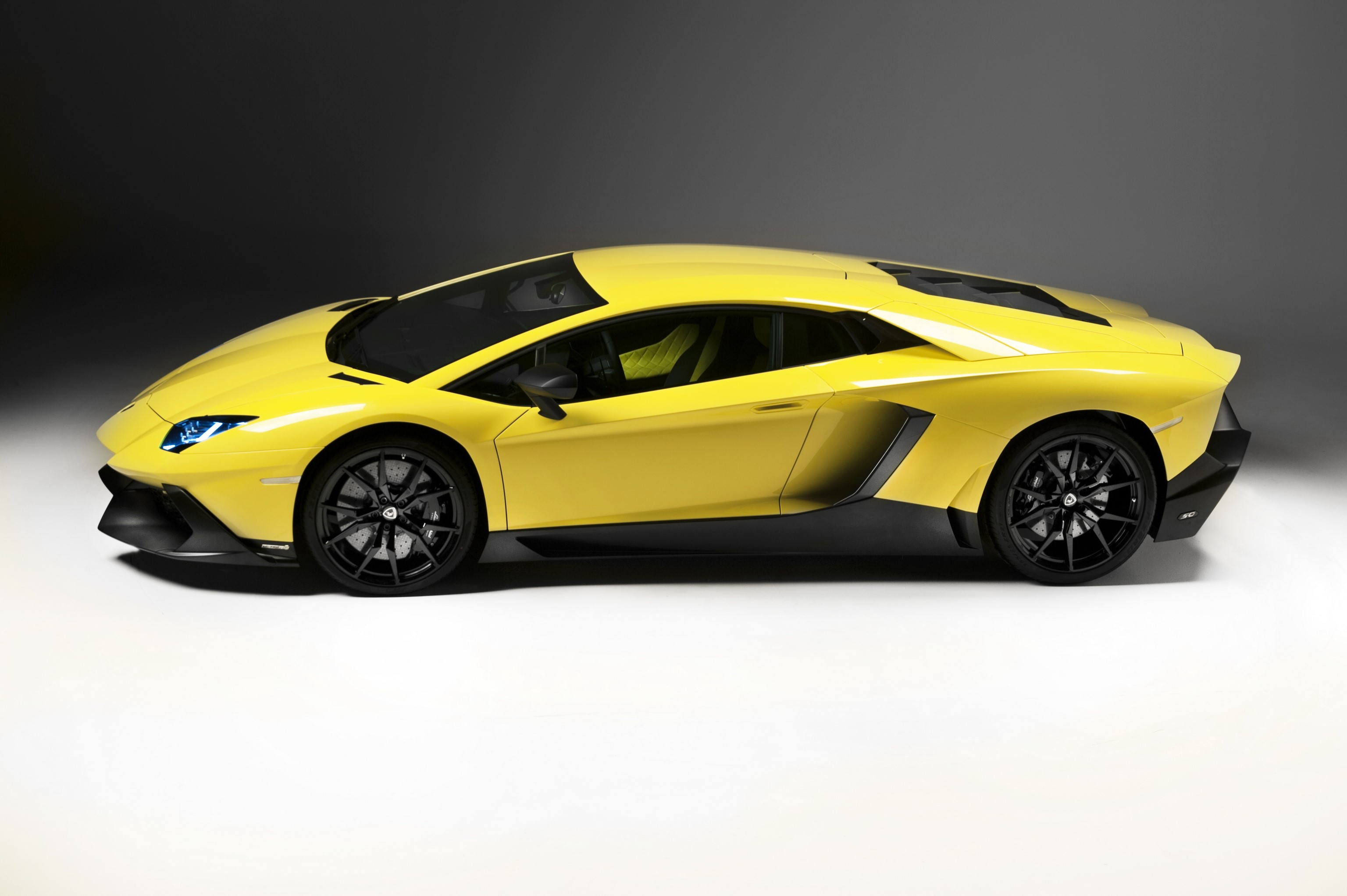 Yellow 2013 Lamborghini Aventador LP 720-4 50 Anniversario HD Wallpaper