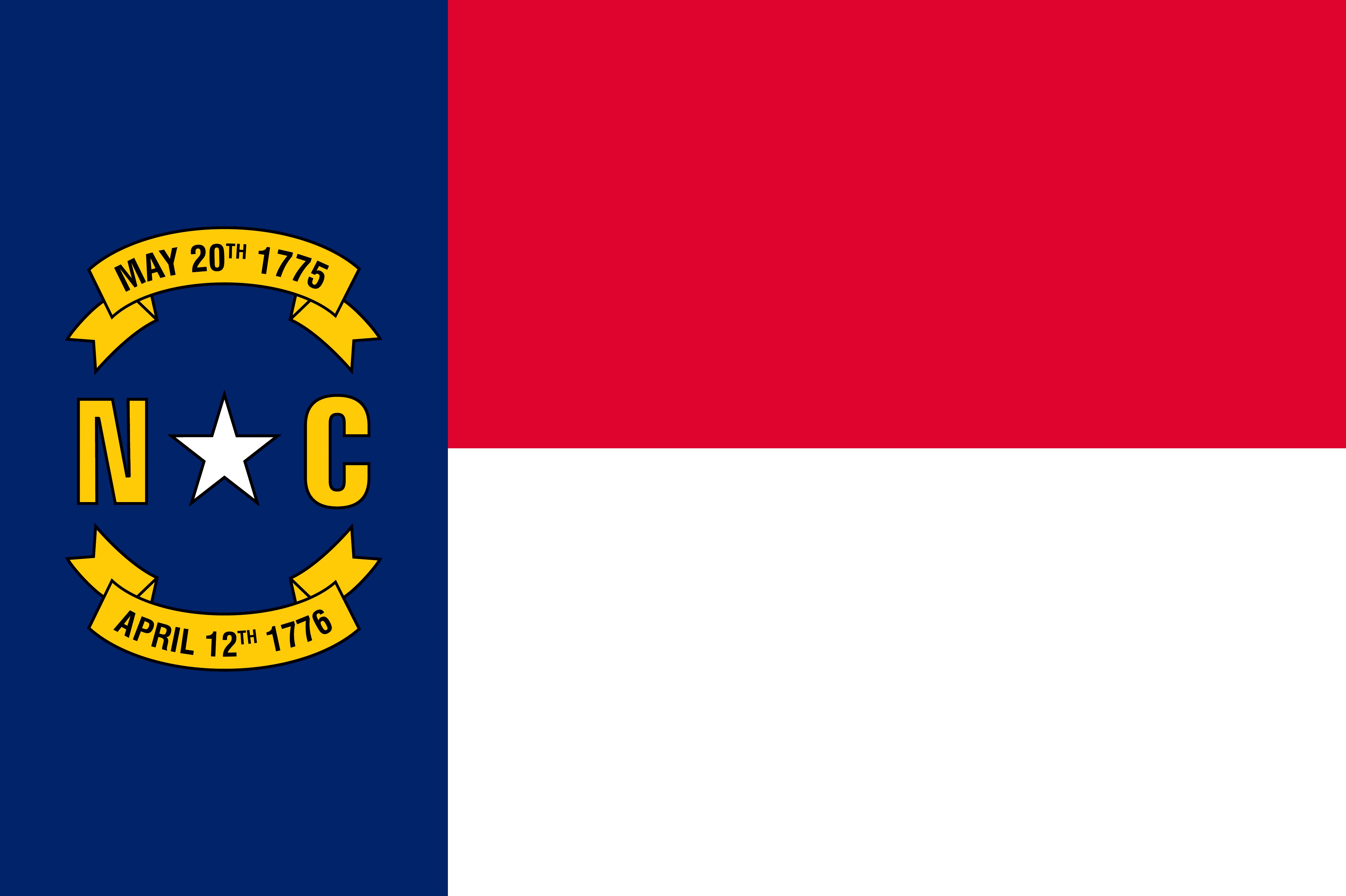 North Carolina Flag USA 4K HD Wallpaper