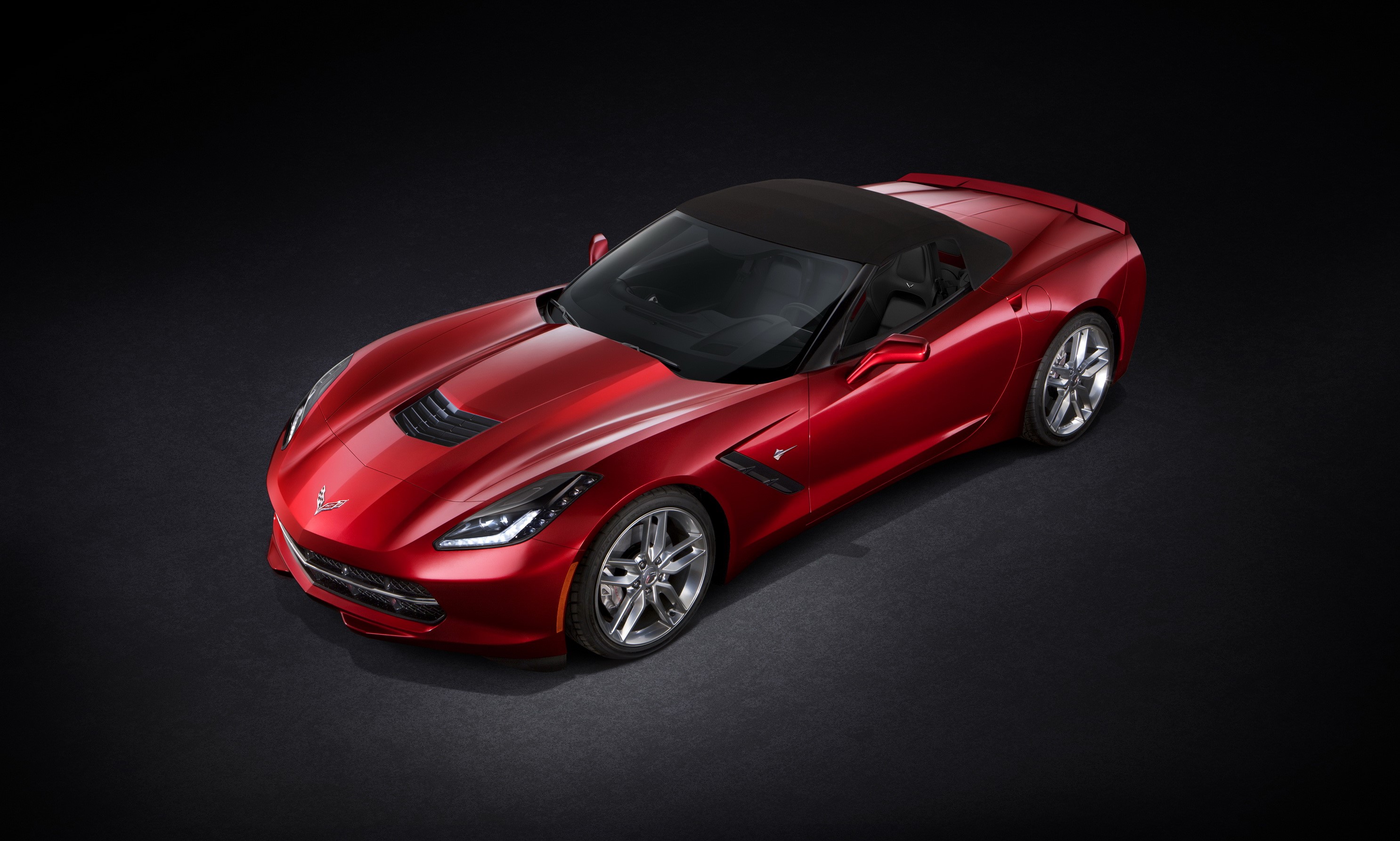 Red Chevrolet Corvette C7 Stingray Convertible HD Wallpaper