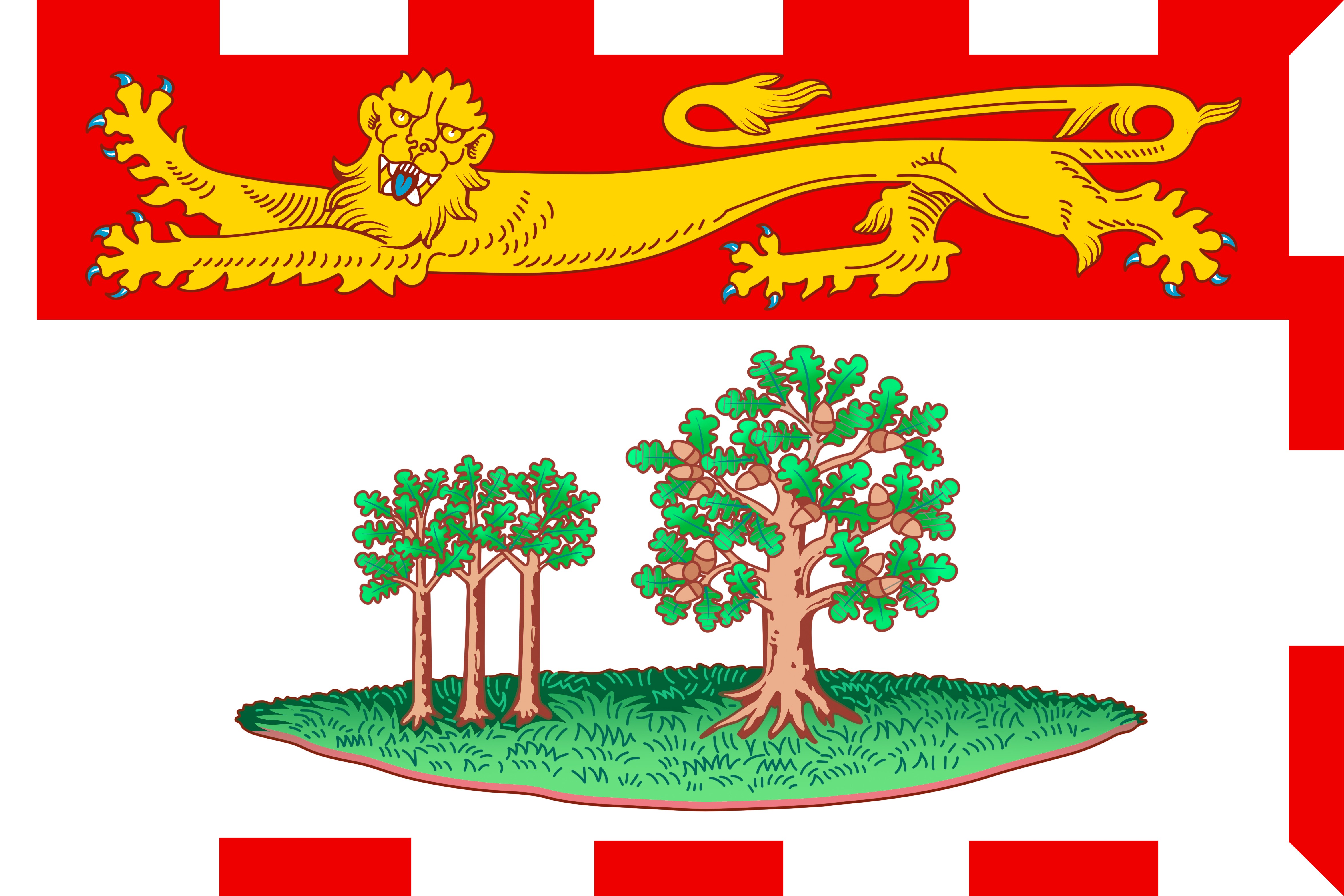 Flag of Prince Edward Island, Canada HD Wallpaper