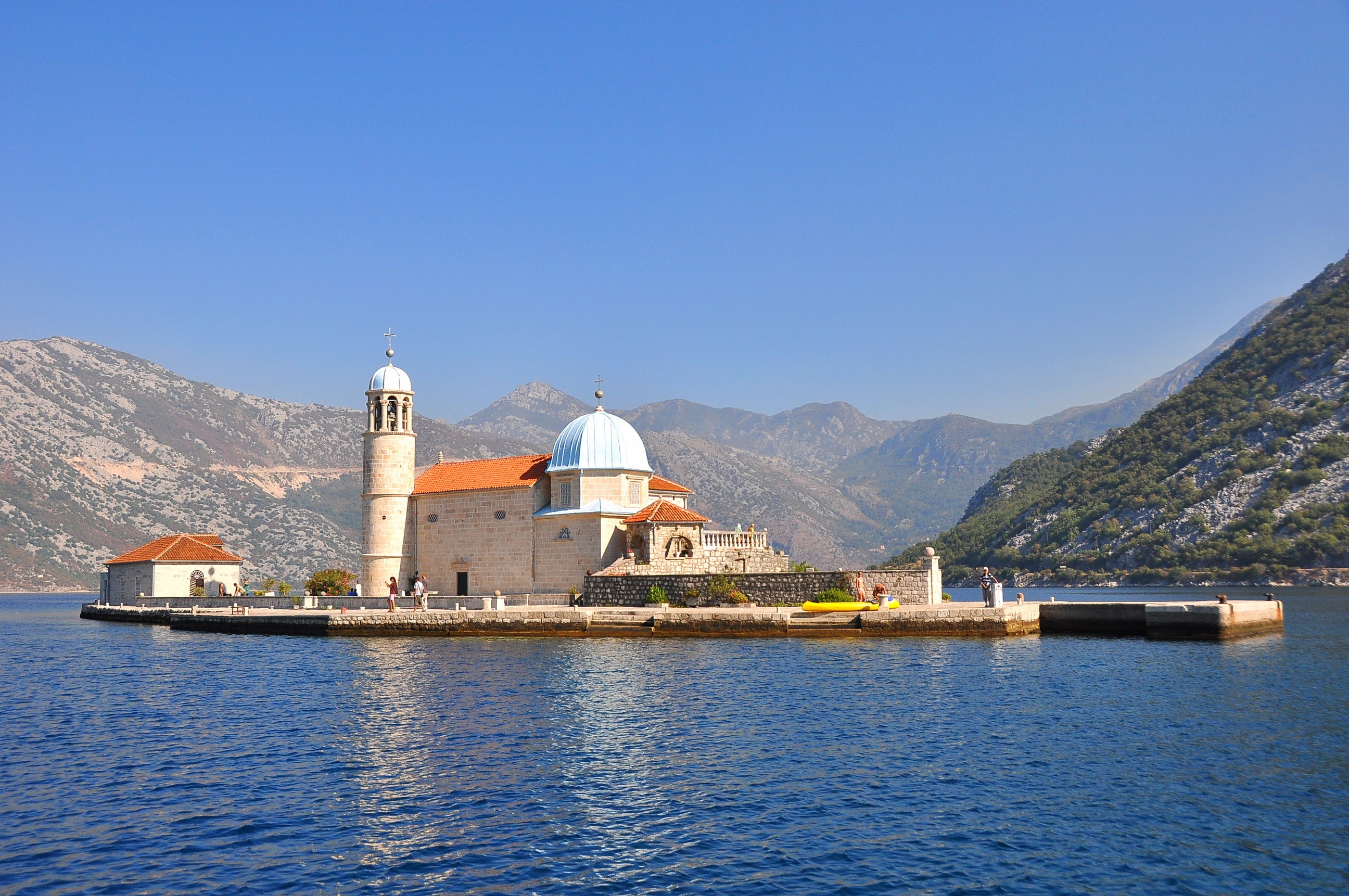 Our Lady of the Rocks island church, Montenegro HD Wallpaper