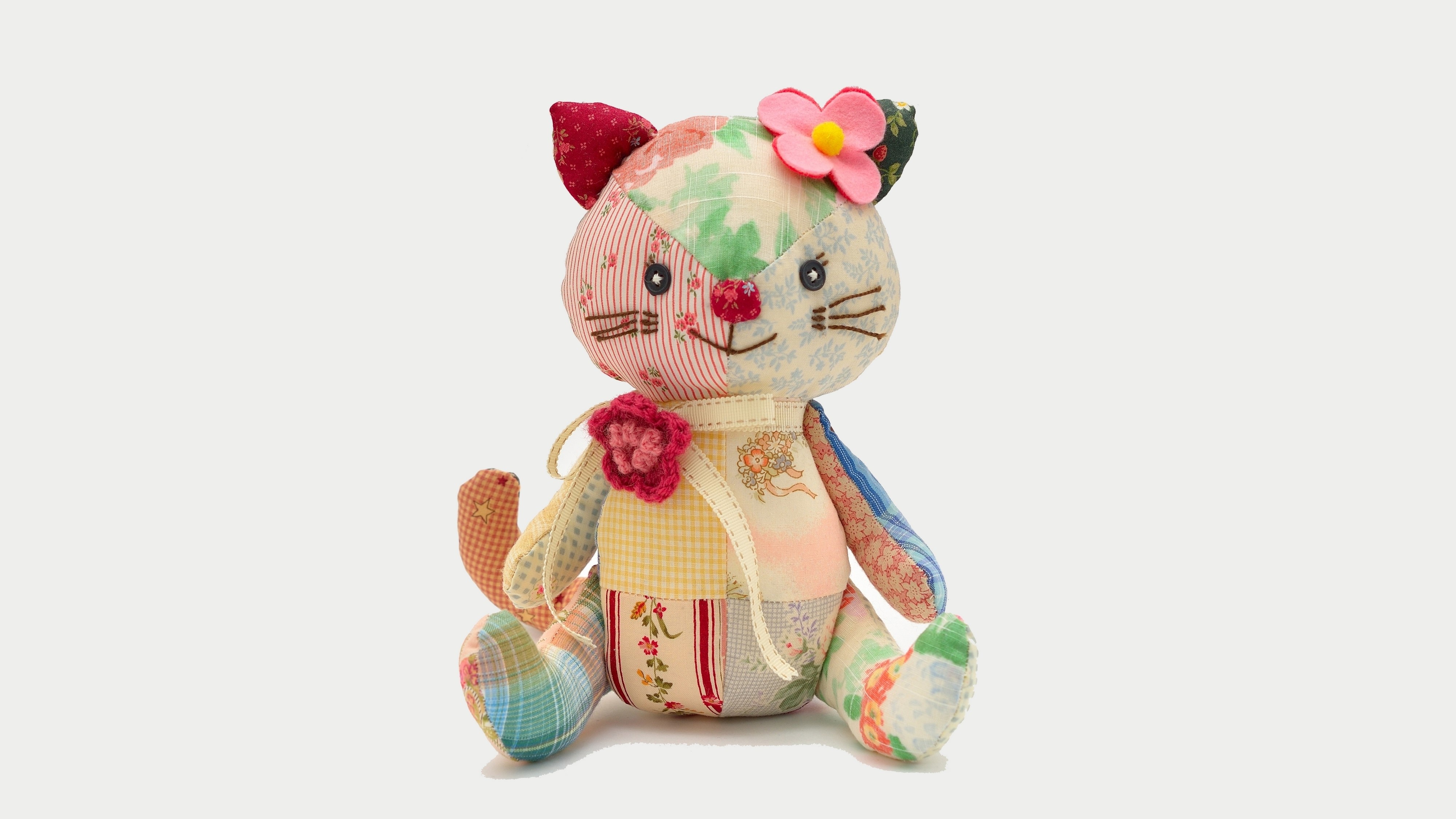 Patchwork Cat Toy HD Wallpaper