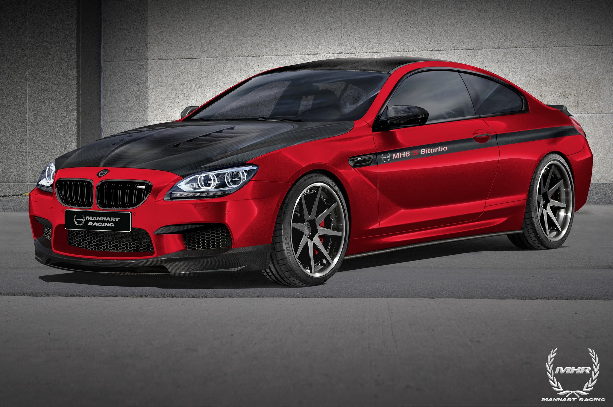 Red Manhart MH6 S Biturbo M6 F12 Coupe HD Wallpaper